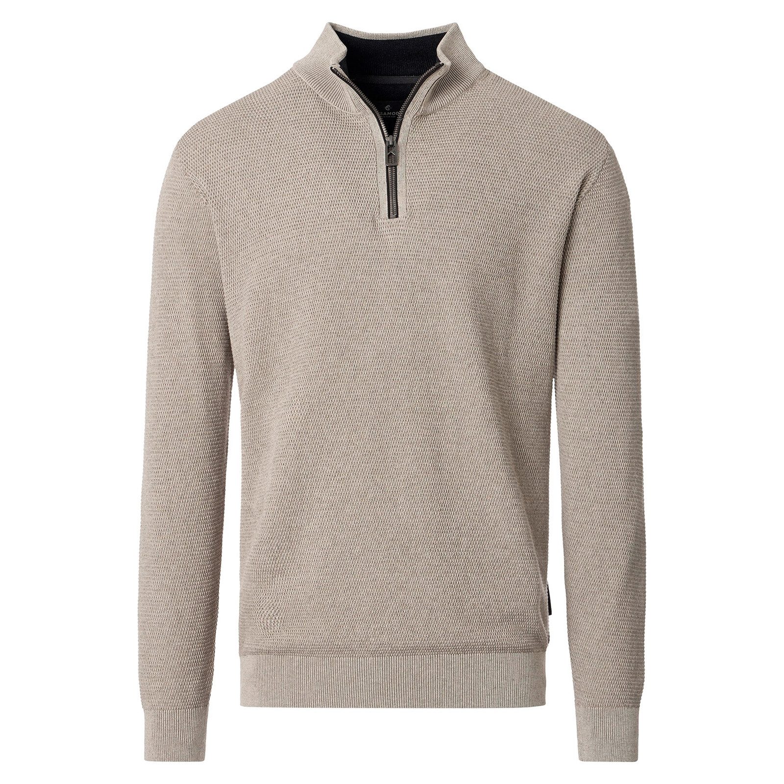 CASAMODA Troyer CasaModa Übergrößen Strick-Troyer beige melange