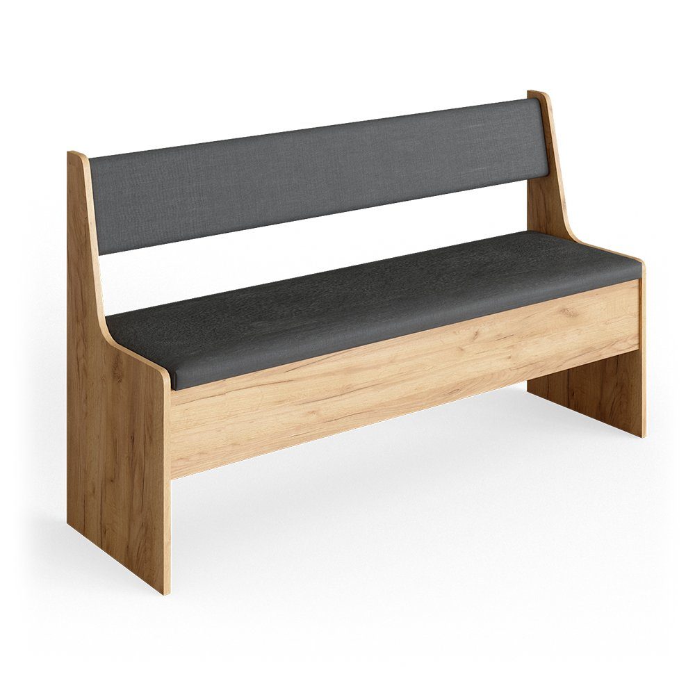 Vicco Sitzbank Roman, Goldkraft Eiche/Anthrazit, 136.6 x 41.5 cm (1-St)