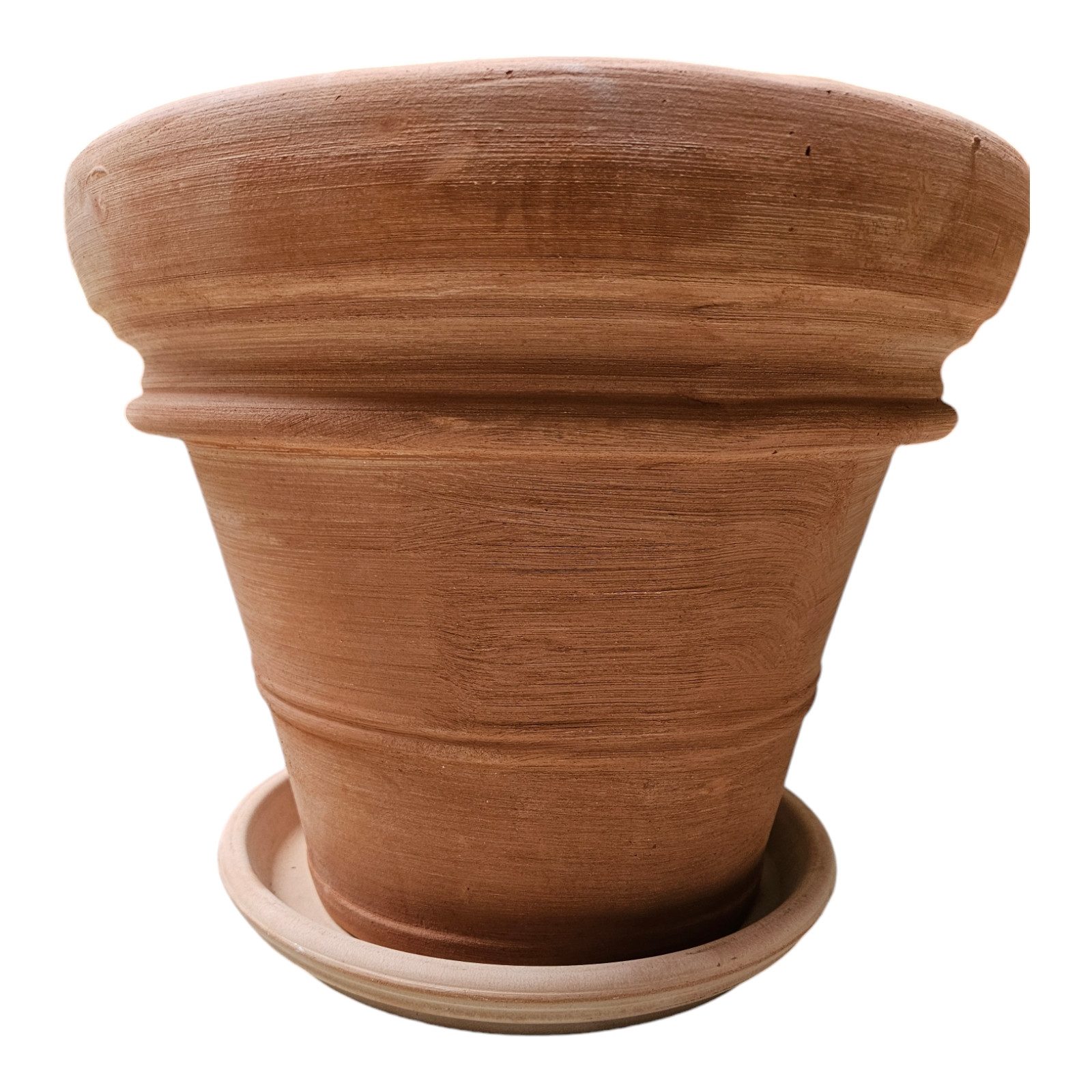 Teramico Blumentopfuntersetzer Pflanzteller Terrakotta 36cm Hell, 100% Frostfest