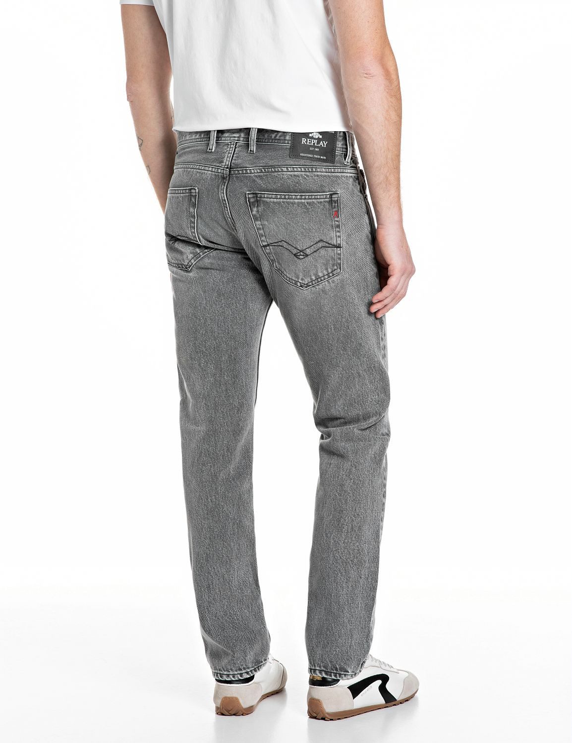 Replay Straight-Jeans GROVER in vielen verschiedenen Waschungen, mit Stretch