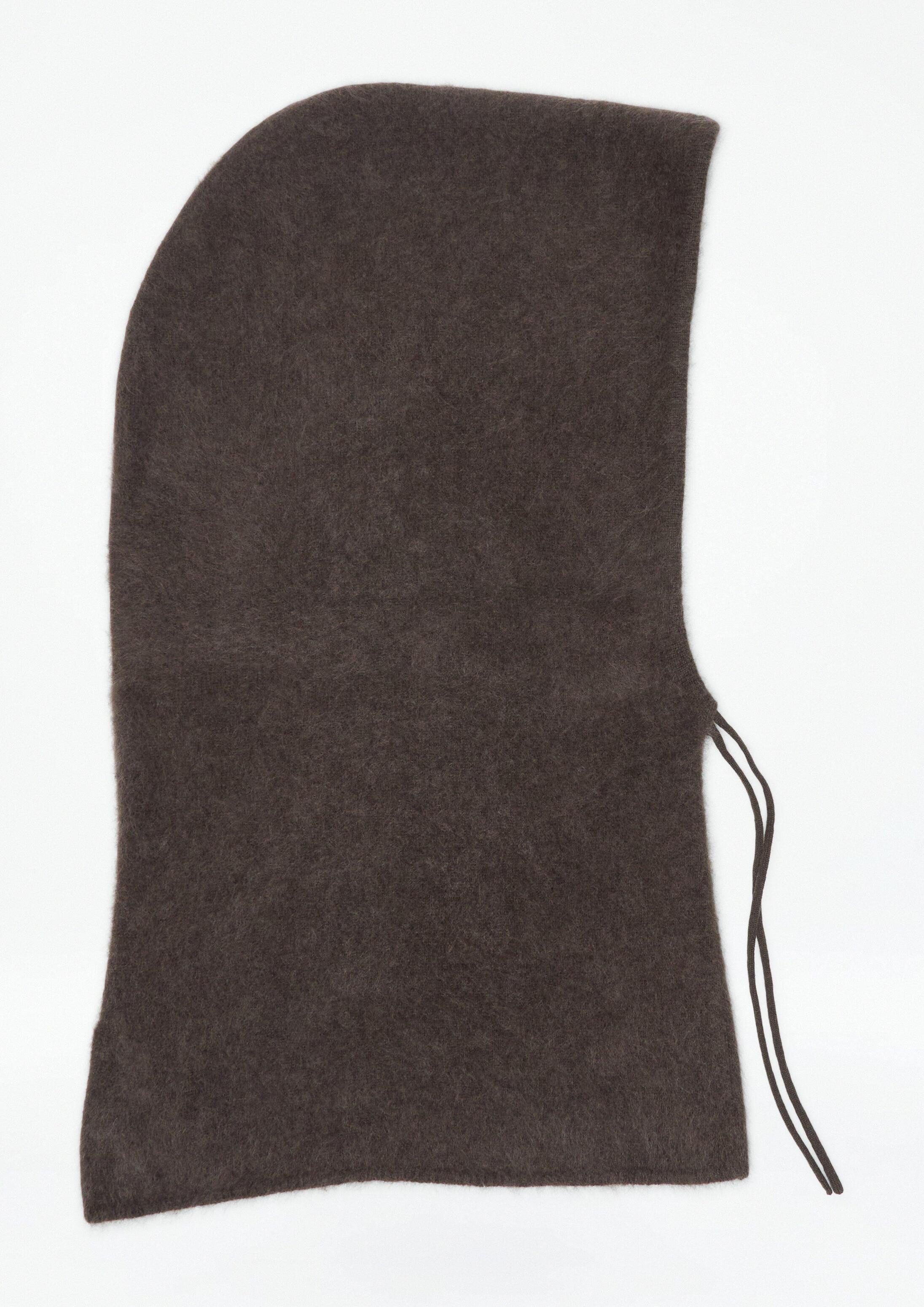 comma Strickmütze Mütze Balaklava aus 100% gebrushter Wolle