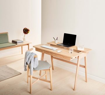 Hammel Furniture Schreibtisch Findahl by Hammel Home Desk (1-St), 110x55,5/72,5 cm, mit Stauraum und Beine aus Massivholz