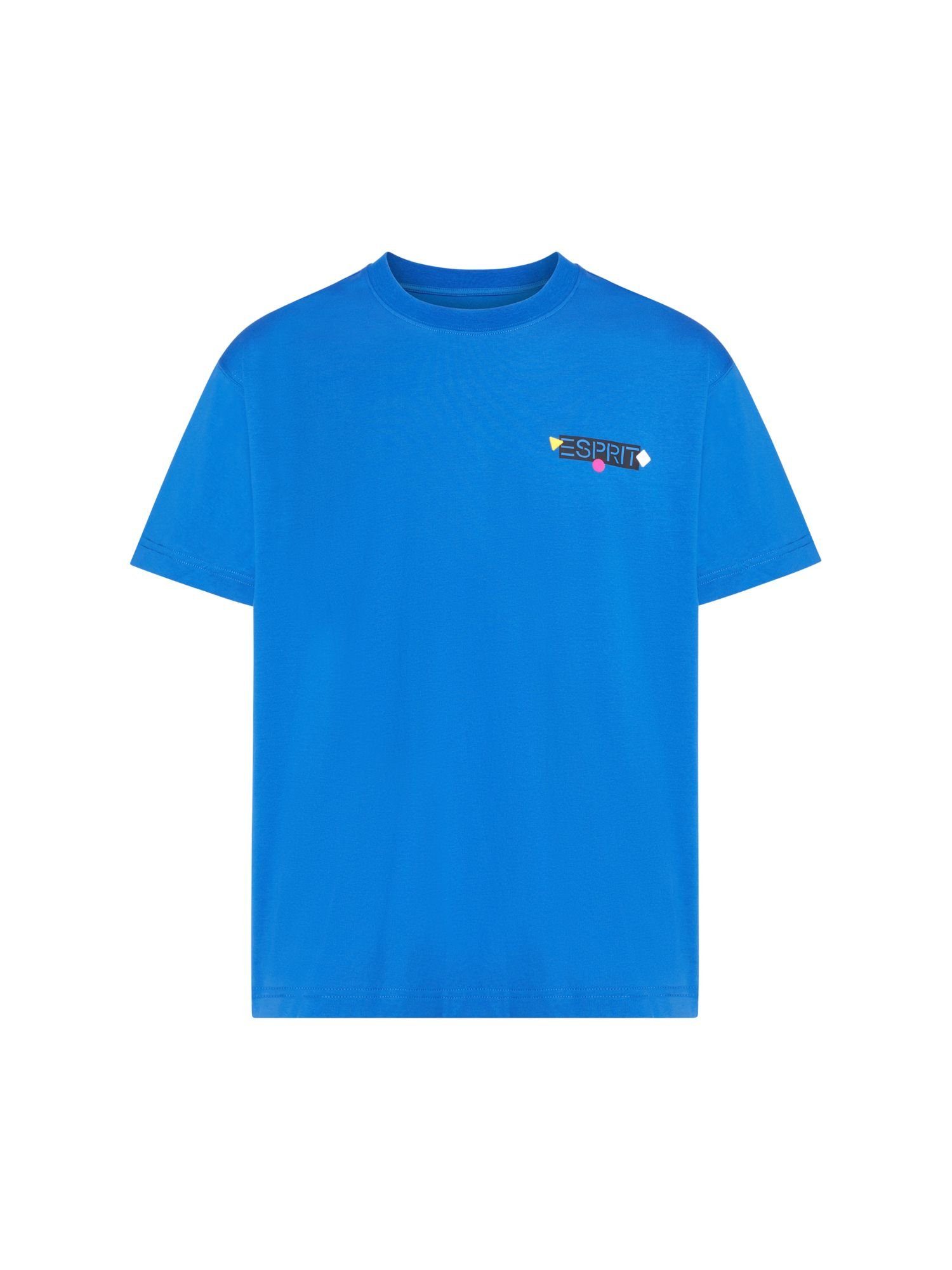 Esprit T-Shirt Yagi Archive T-Shirt mit Grafik-Logo (1-tlg) BLUE