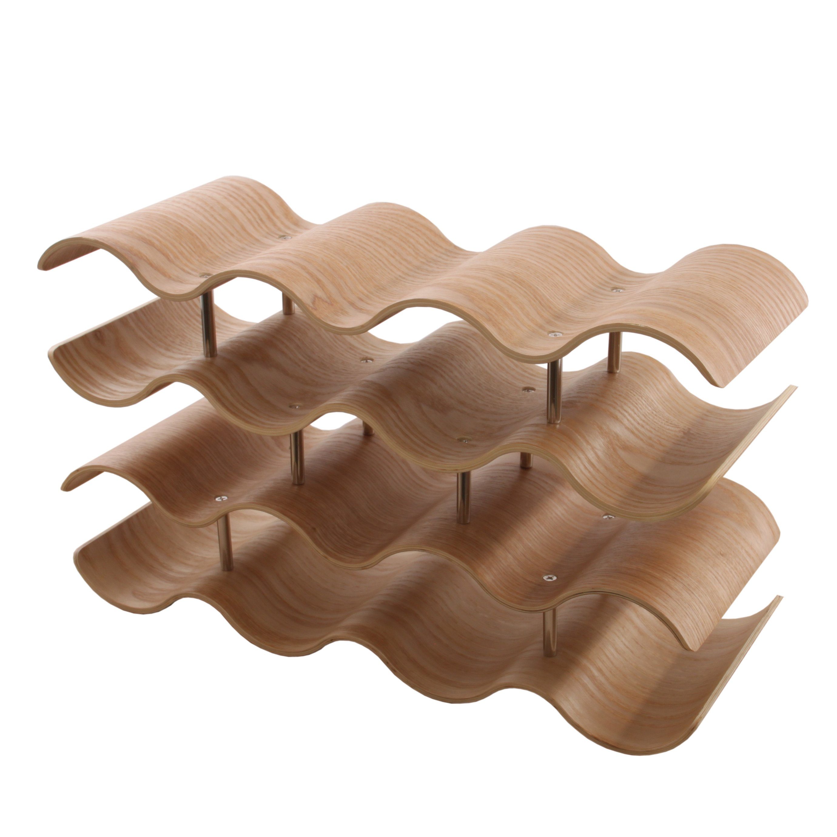 GERSO Weinregal wellenförmiges Weinregal aus Bambus-Holz günstig online kaufen