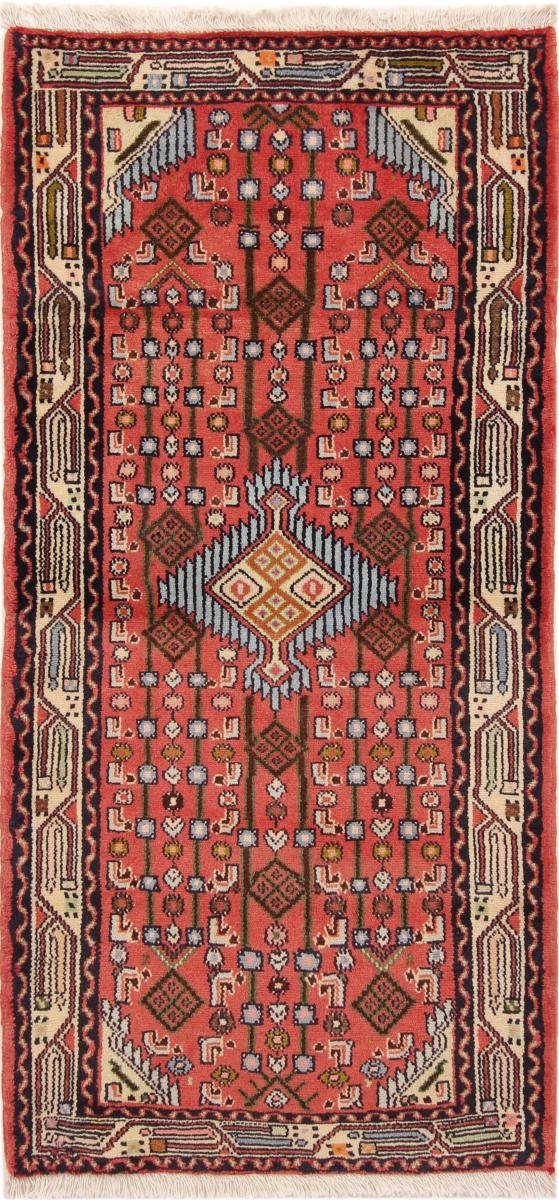 Orientteppich Hamadan 96x189 Handgeknüpfter Orientteppich / Perserteppich Läufer, Nain Trading, rechteckig, Höhe: 8 mm
