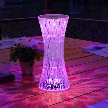Globo Dekolicht, Farbwechsel, Tischlampe Tischleuchte Dekolampe Kristalleffekt RGB LED Farbwechsel