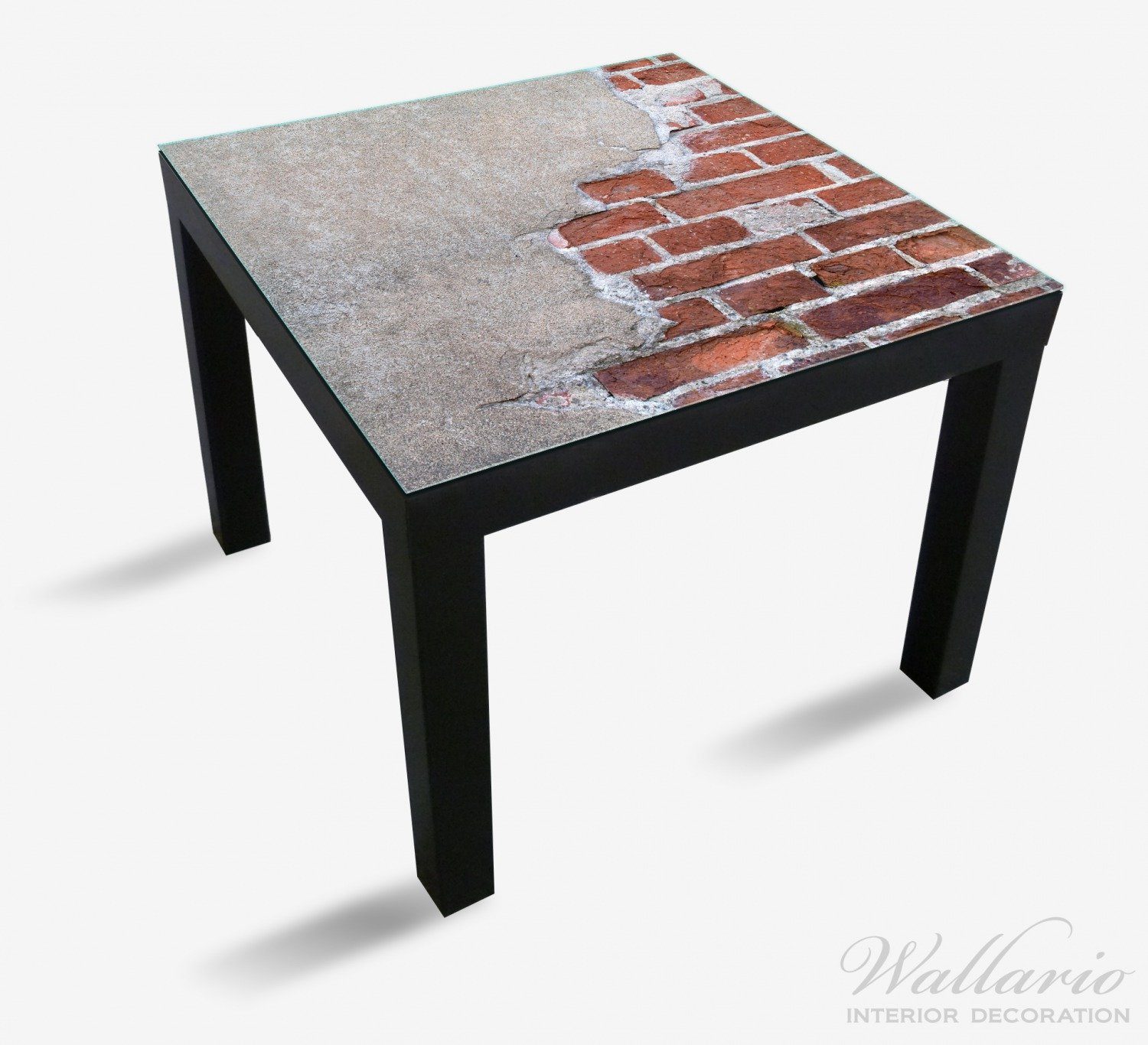 (1 Lack mit geeignet Ziegelsteine Tisch für Ikea Putz rote Steinwand Wallario St), Tischplatte