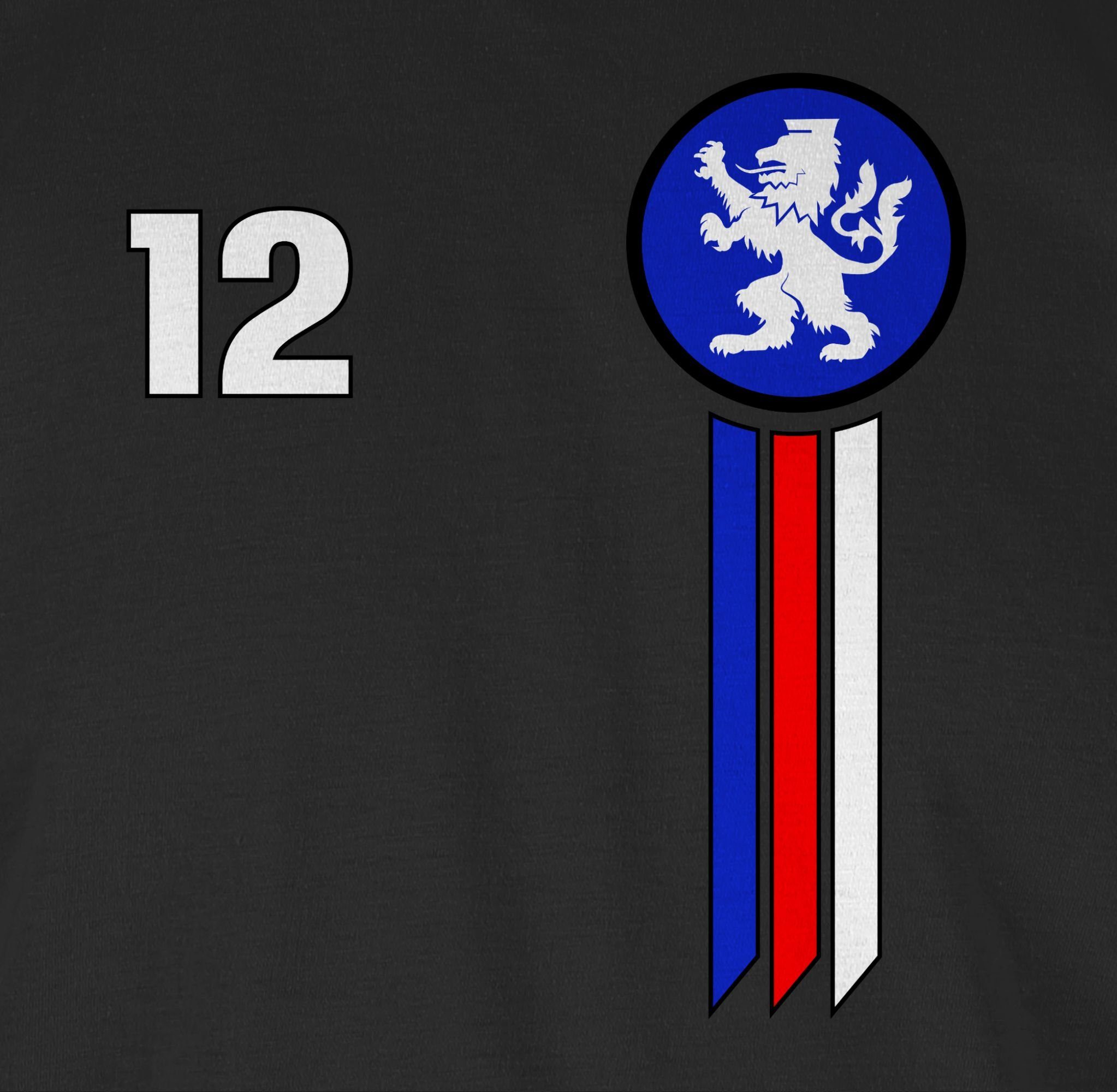 Damen Shirts Shirtracer T-Shirt 12. Mann Tschechische Republik Emblem - Fussball WM 2022 - Damen Premium T-Shirt (1-tlg) Weltmei