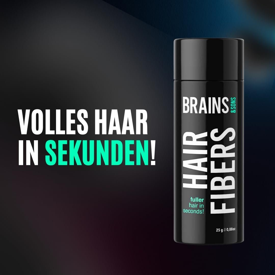 Brains & Sons Haarpuder Hair von Sons Schweiß Brains Fibers, Frei Nebenwirkungen Verschmieren, Kein & und Hellbraun Wasserfest