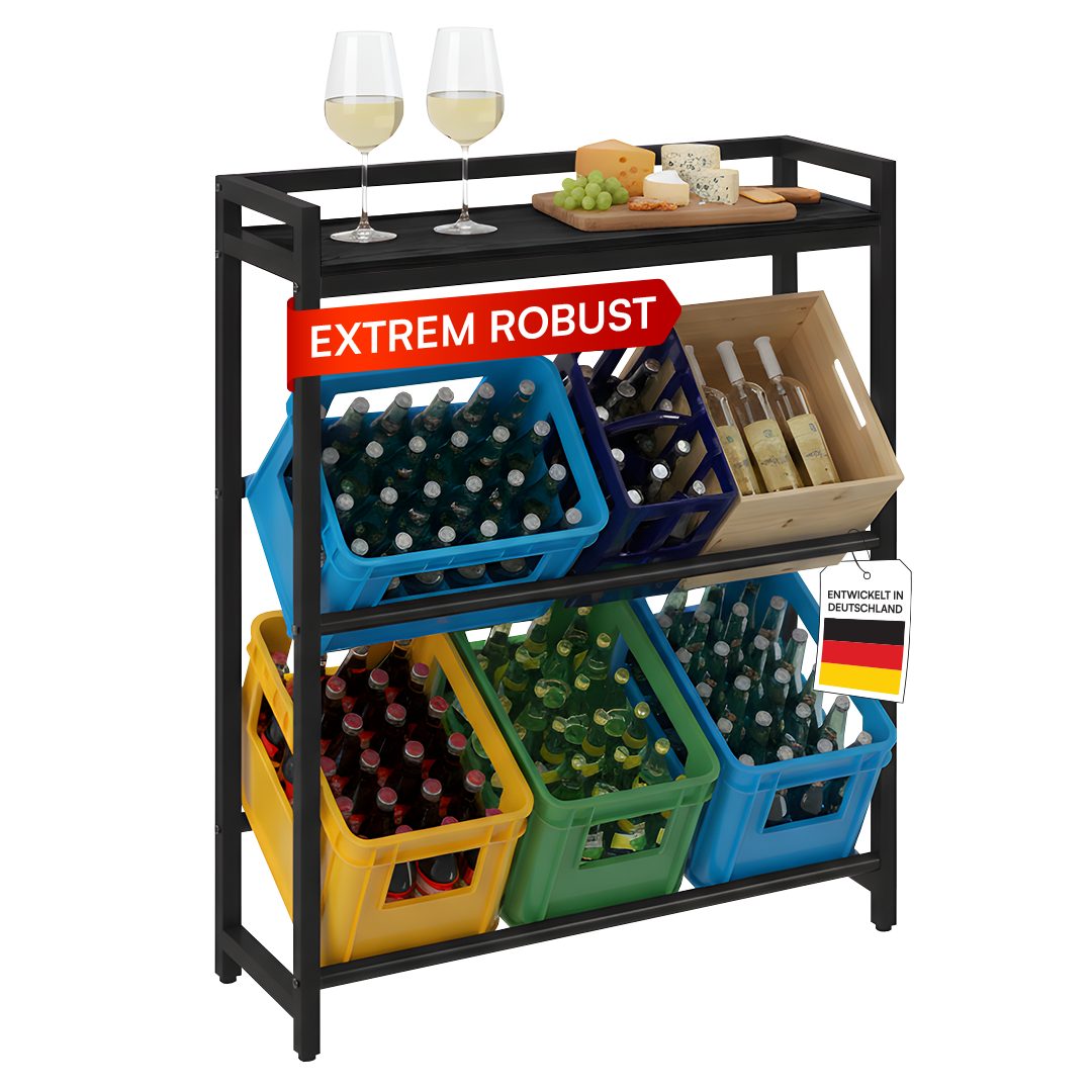 STEELSØN Flaschenregal Astris mit Ablage, Platz günstig online kaufen