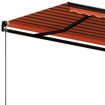 furnicato Markise Manuell Einziehbar 400x350 cm Orange und Braun