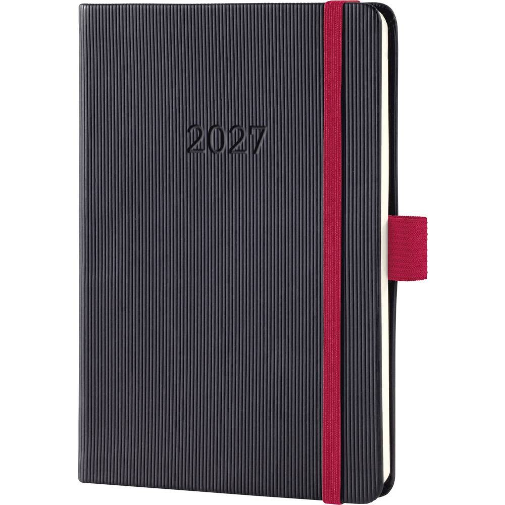 Sigel Taschenkalender Wochenkalender Conceptum 2027 Hardcover DIN A6 Schwarz, Rot 176 Seiten