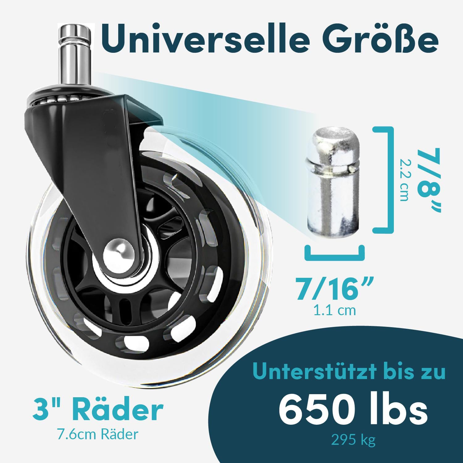 BlingBin Stuhlrolle 5PCS Bürostuhl Rollen Stuhlrollen günstig online kaufen
