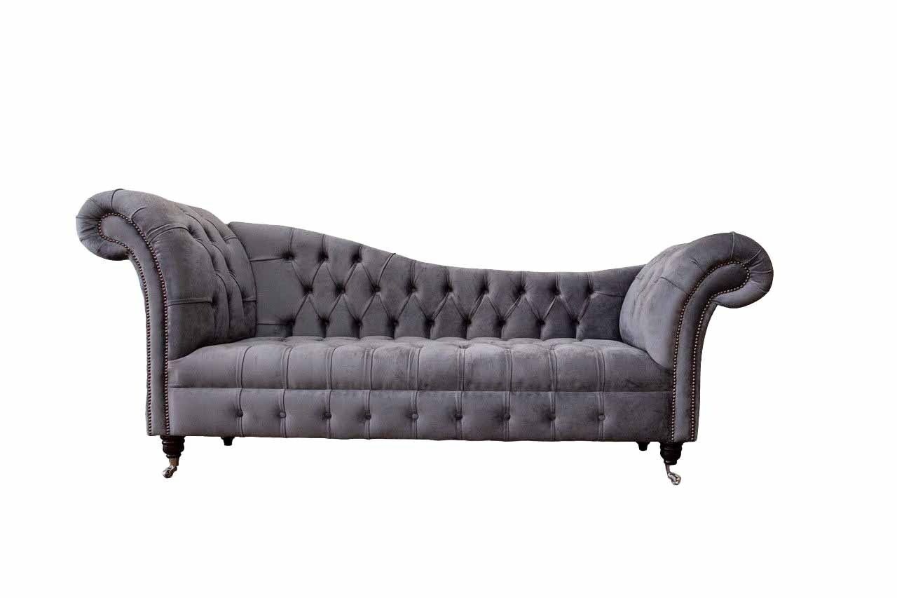 JVmoebel Sofa Chesterfield 3 Sitzer Design Couch Sofa Polster Sitz Stoff Luxus, Made In Europe