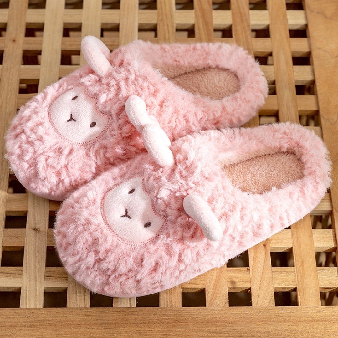 Damen Pantoffeln Winter Hausschuhe Süßes Plüsch Pantoffel Warm Schuhe Slipper