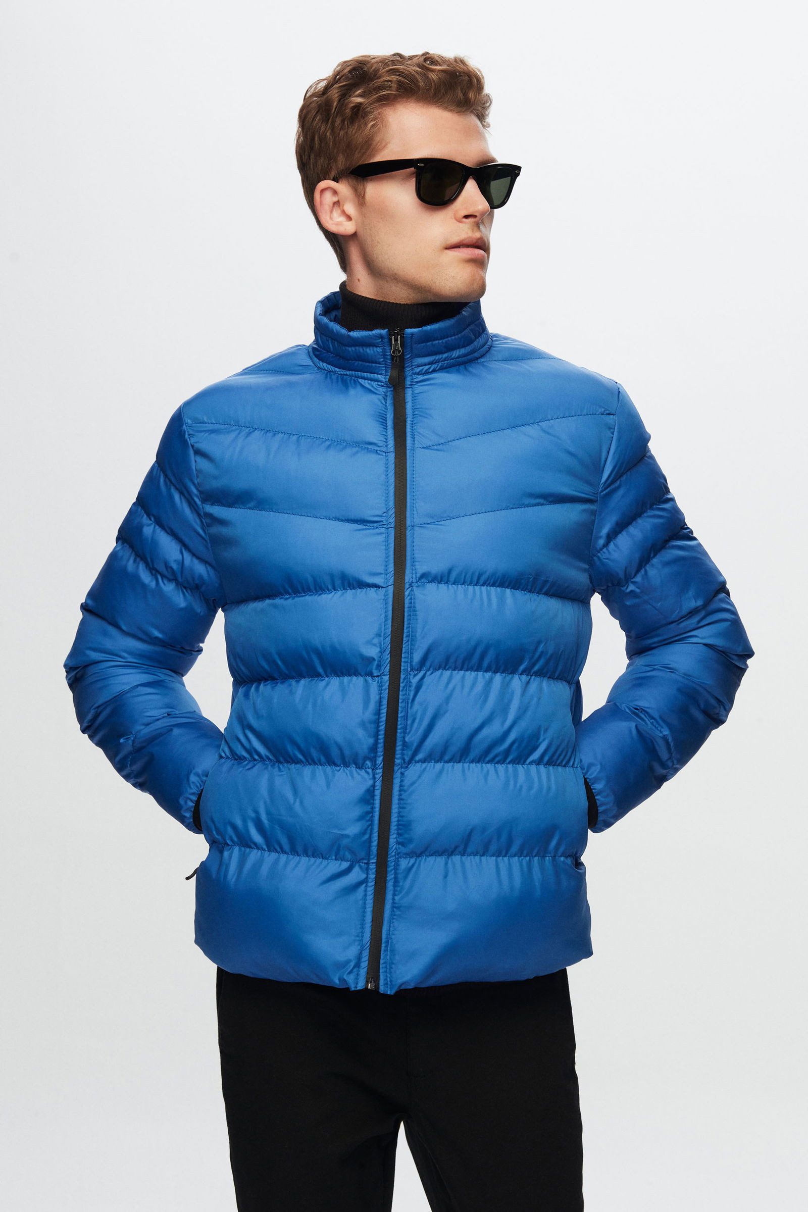 D'S DAMAT Caban Ds Damat Slim Fit winddichter Mantel mit Faserfüllung Puffer Jacket