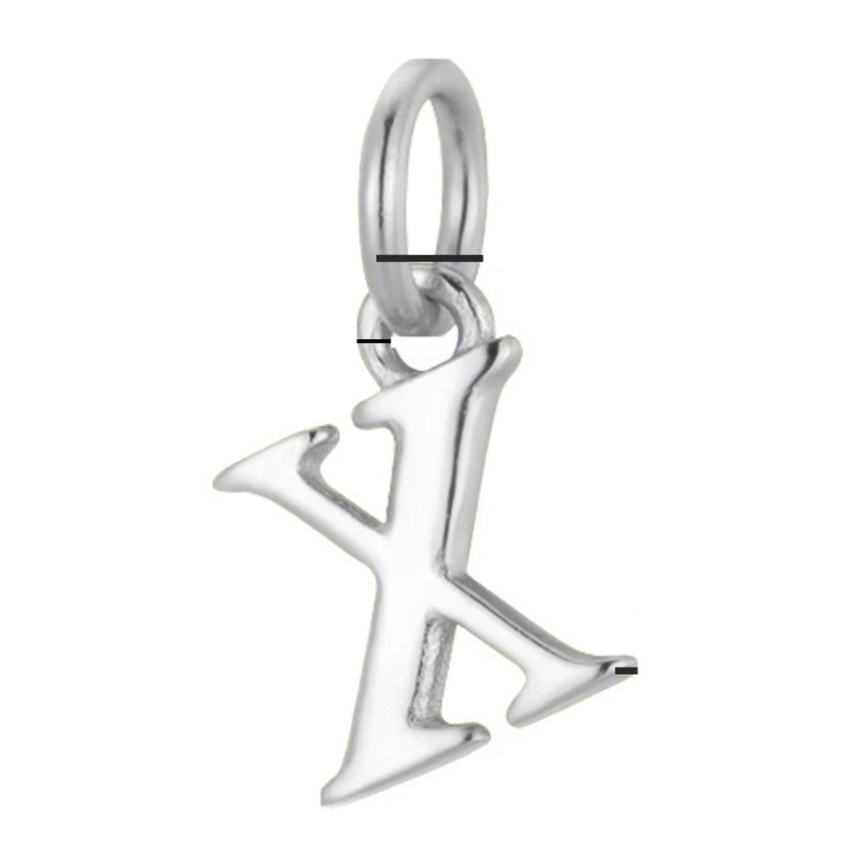 Silberkette Buchstabenanhänger " X " Kette mit Buchstaben Anhänger X Namenskette