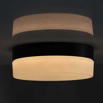 Steinhauer LIGHTING LED Deckenleuchte, Deckenlampe Deckenleuchte Badezimmerlampe schwarz weiß LED Badleuchte