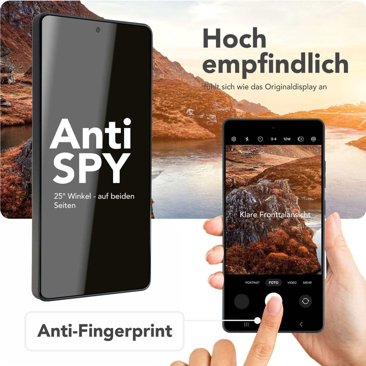Nalia Schutzfolie Samsung Galaxy S25 Ultra, AntiSpyX / Privacy Display Glas / Schablone / Oleophober Sichtschutz