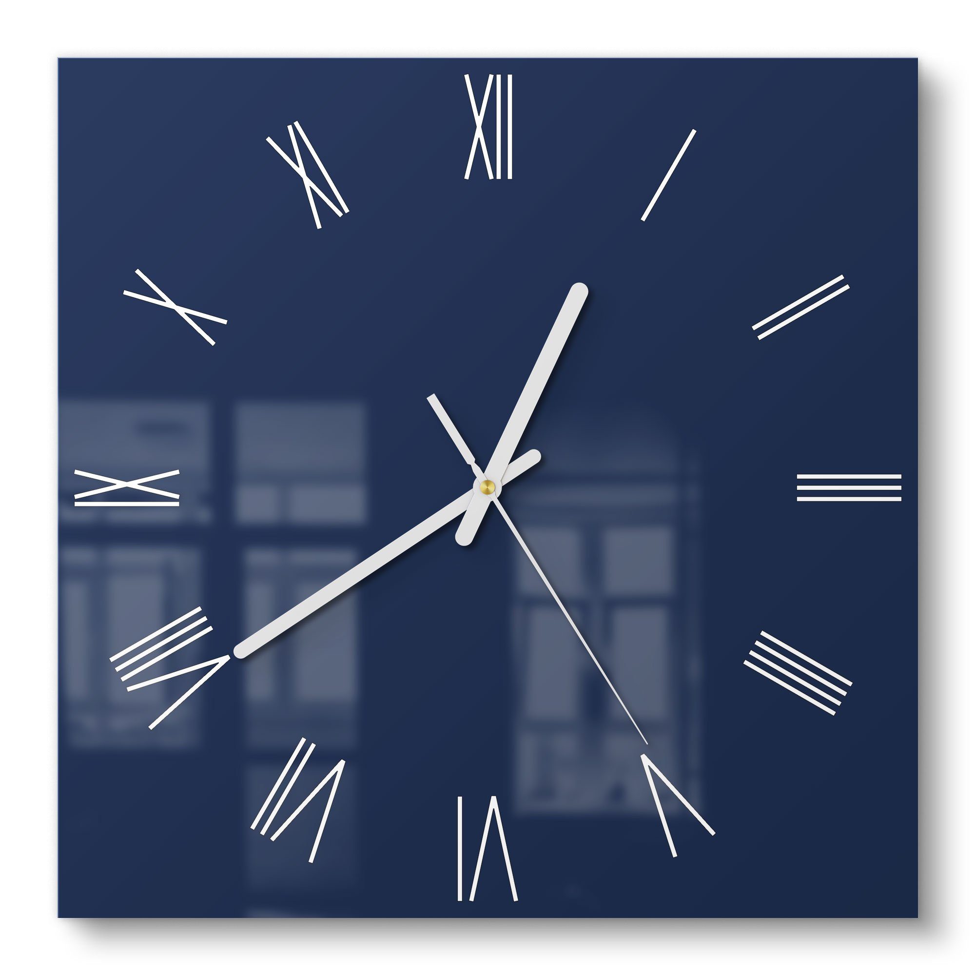 DEQORI Wanduhr 'Unifarben - Dunkelblau' (Glas günstig online kaufen