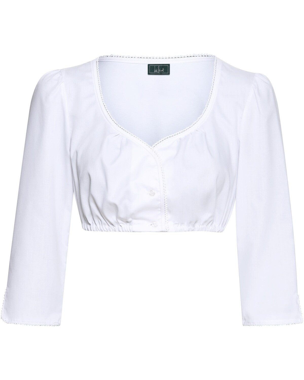 Luis Steindl Dirndlbluse Dirndlbluse mit Spitzenborte günstig online kaufen