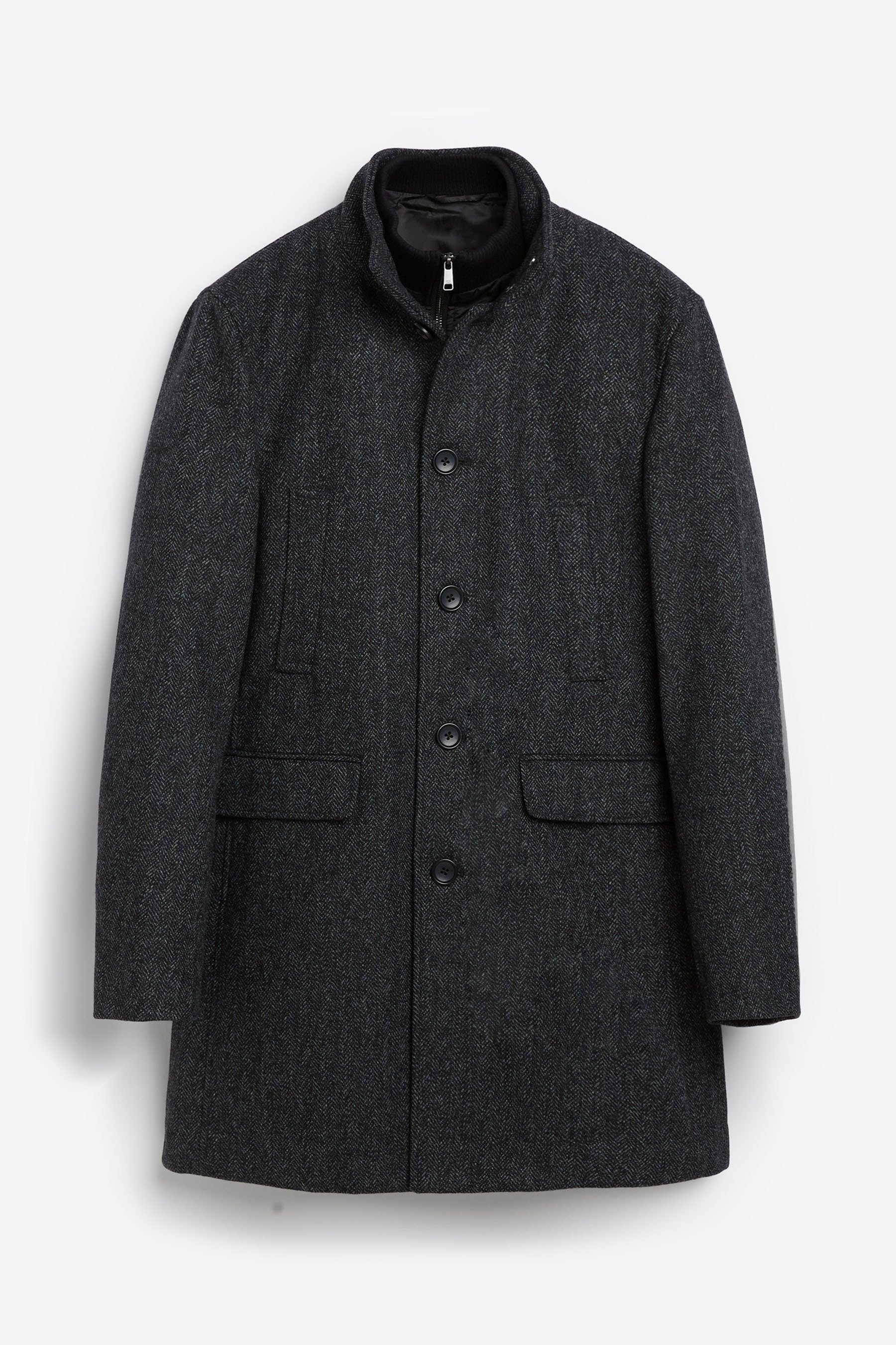 Next Steppmantel Wattierter Fischgrät-Mantel mit Mock-Gilet (1-tlg) günstig online kaufen