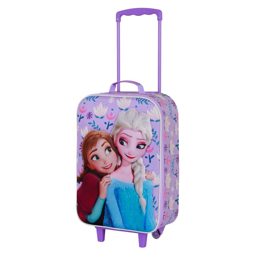 Karactermania Kinderkoffer 3D Disney Die Eiskönigin 2 Frozen Elsa Trolley Reisekoffer Koffer, Kinder-Trolley-Koffer im Soft 3D Design