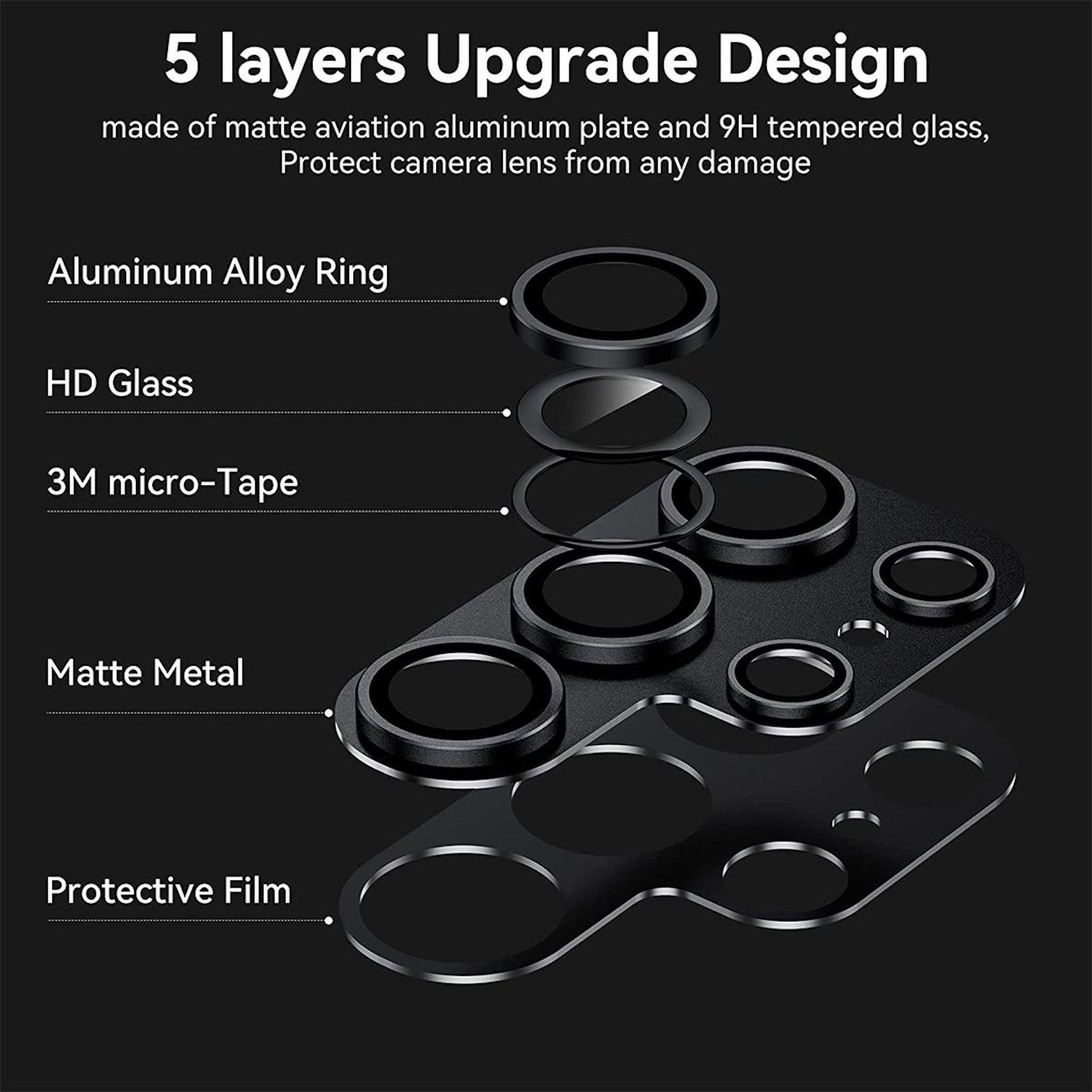 Wigento Kameraschutzglas Linsenglas für Samsung Galaxy S26 Ultra Aluminium Ring 9H Dünn Blau für Samsung Galaxy S26 Ultra 5G, Aluminium Rahmen, Anti Reflex