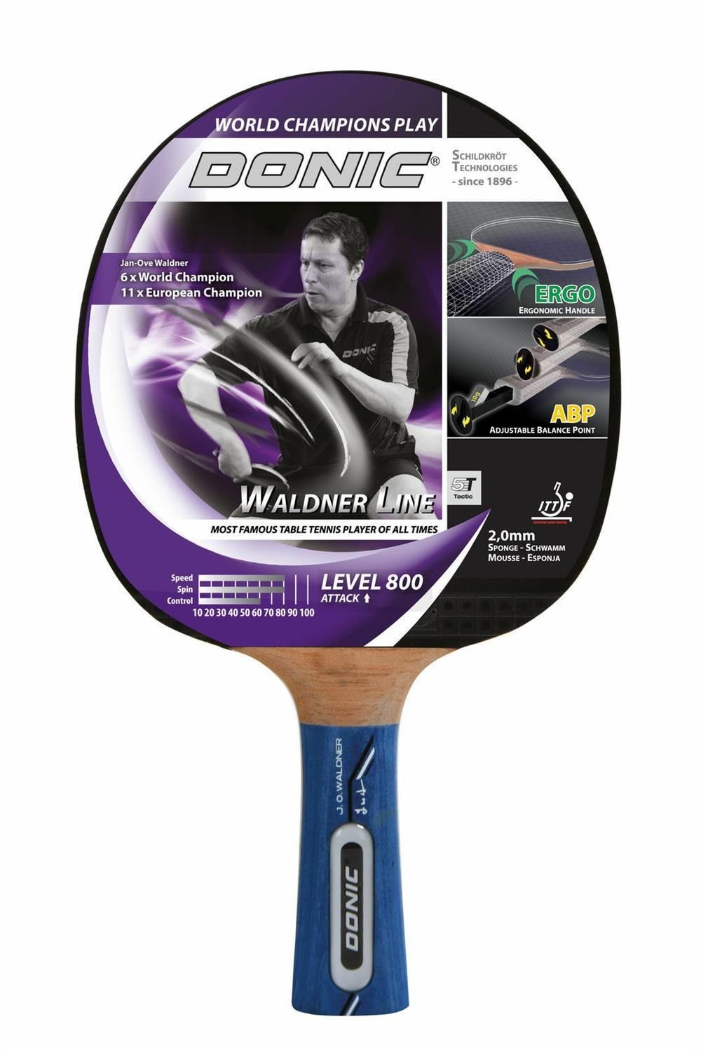Donic Tischtennisschläger Waldner 800, Tischtennis Schläger Racket Table Tennis Bat