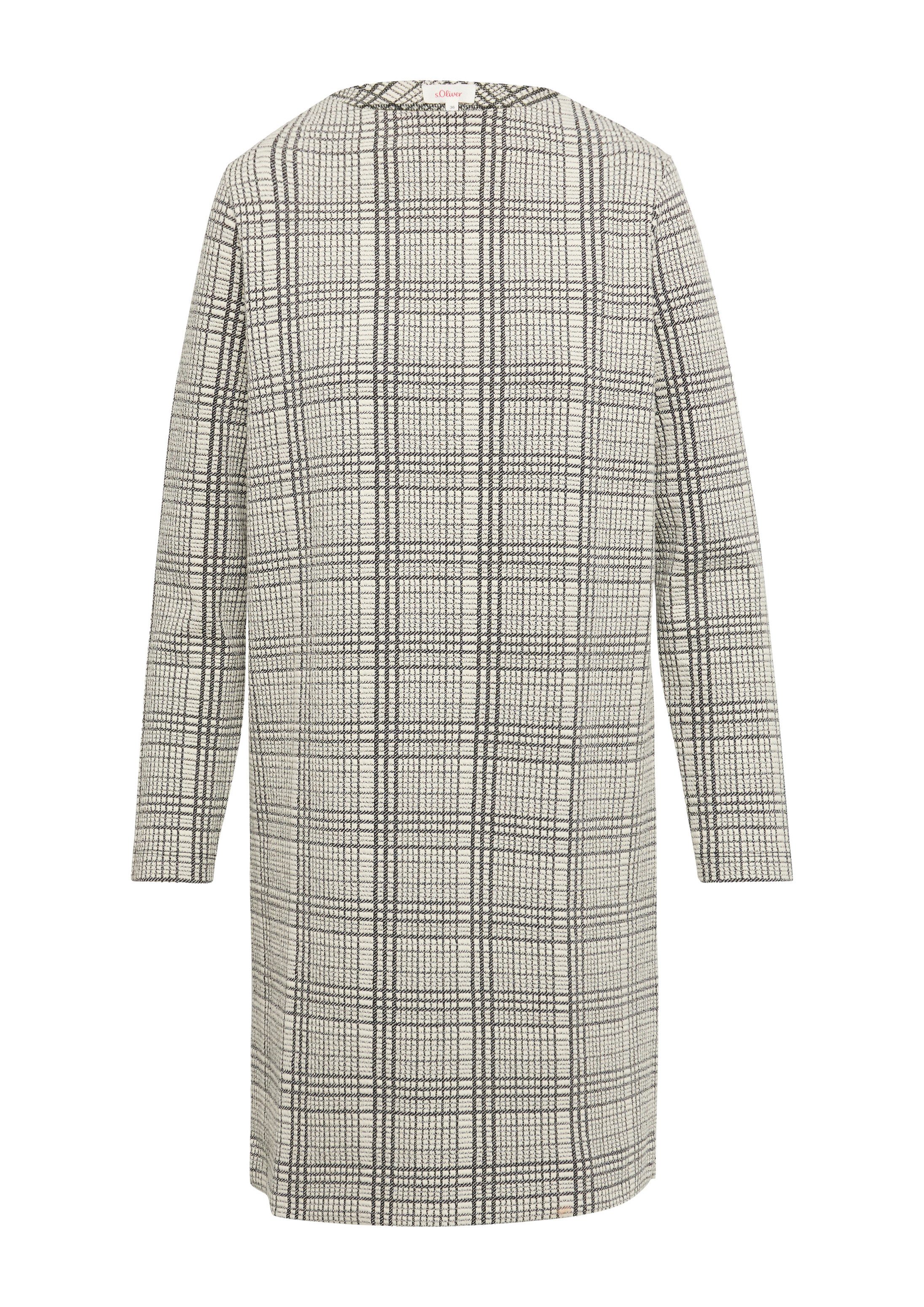 s.Oliver Minikleid Kleid Gemustertes Sweat-Kleid mit Turtleneck
