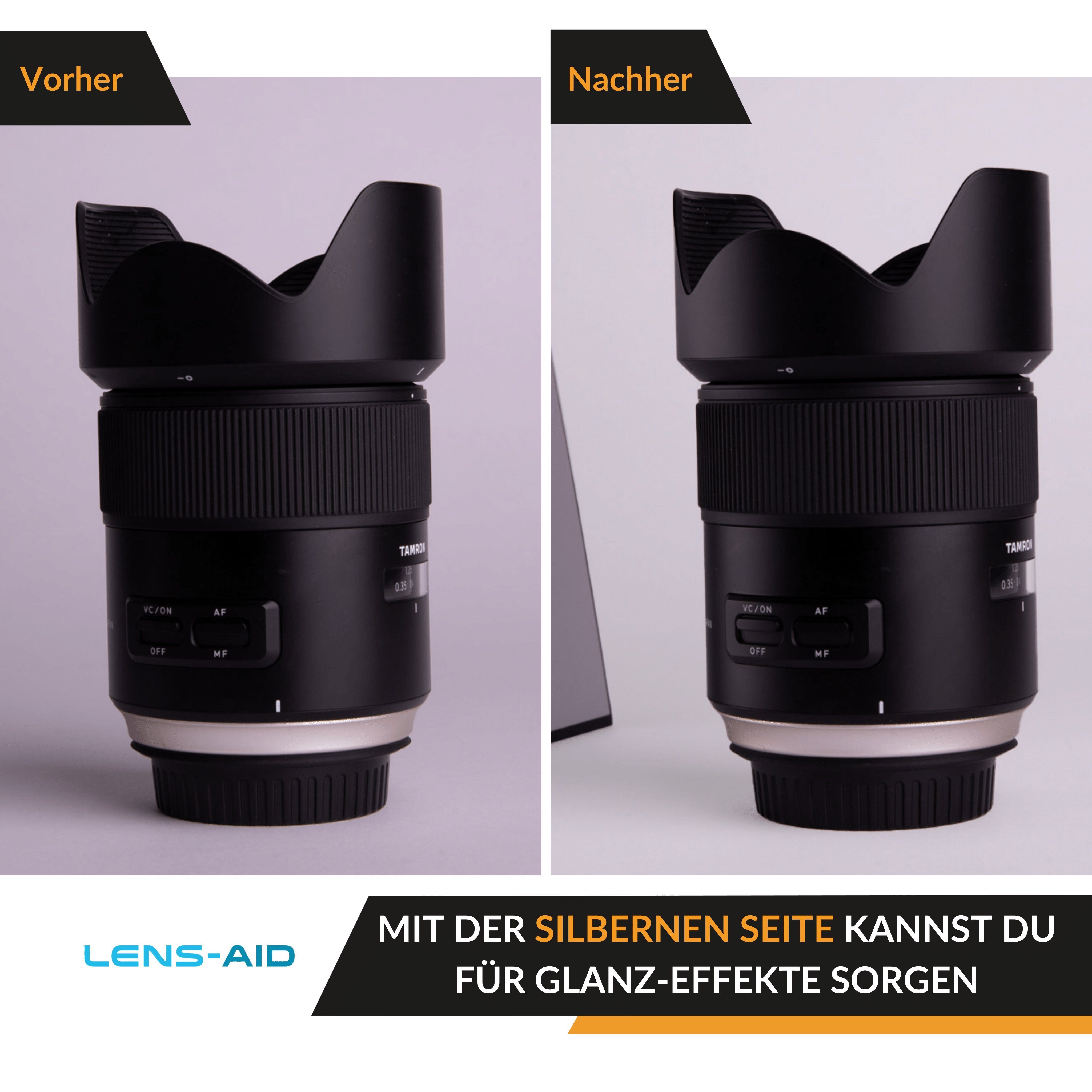 Set, Motivs Ausleuchtung Kamerazubehör-Set Reflektor Lens-Aid aufklappbar, des perfekte V-Flat