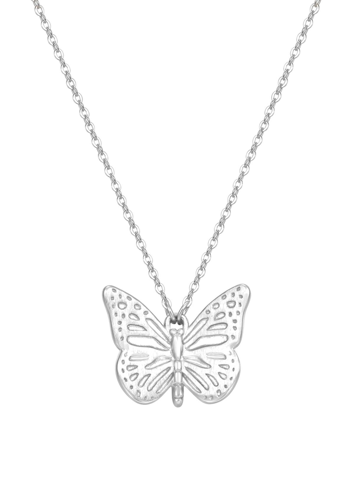 Hey Happiness Silberkette Schmetterling Anhänger, vergoldet, Zarte Damen Halskette Silber 925, Damen Schmuck