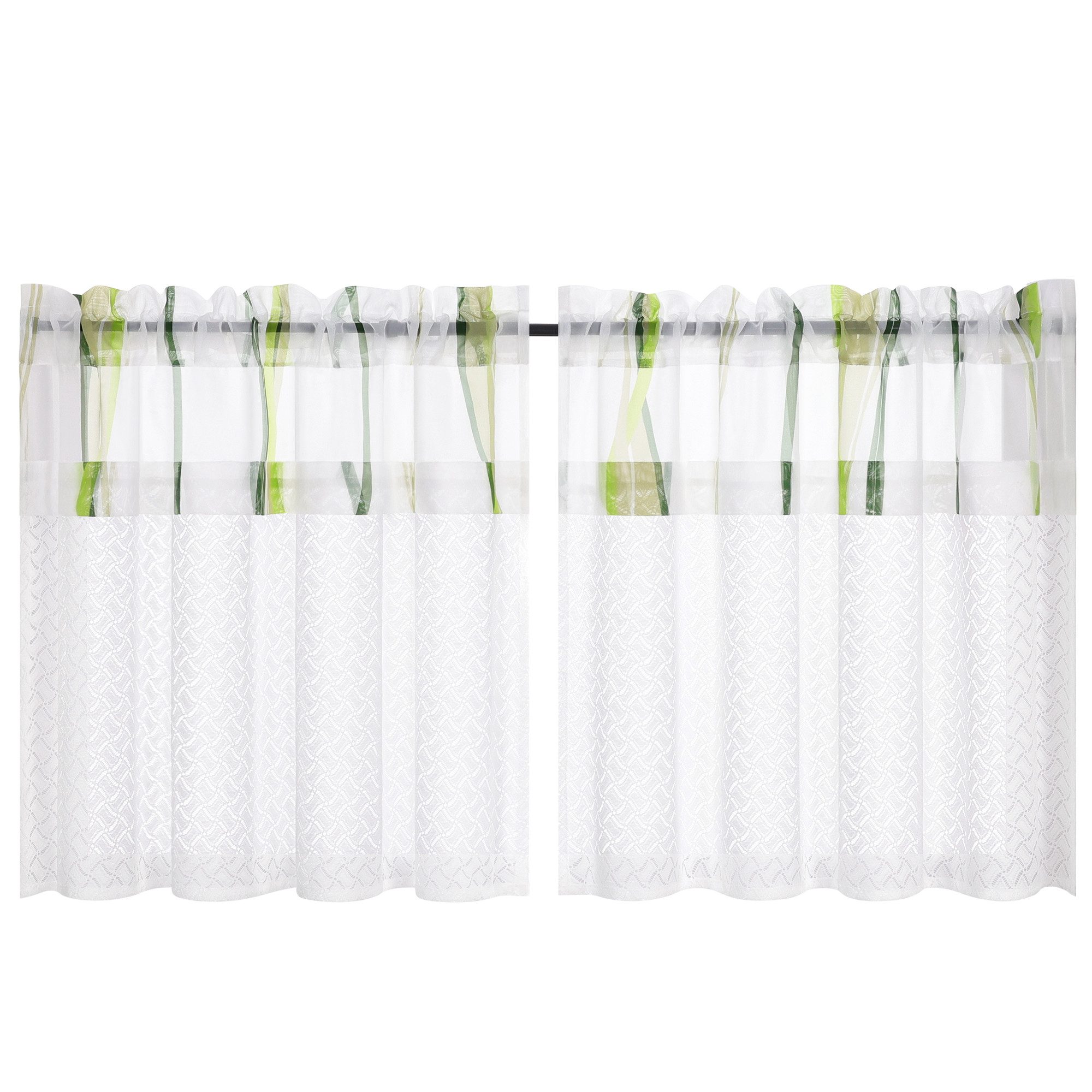 Joyswahl Scheibengardine (2 St), Stangendurchzug, transparent, Küche, Welle günstig online kaufen