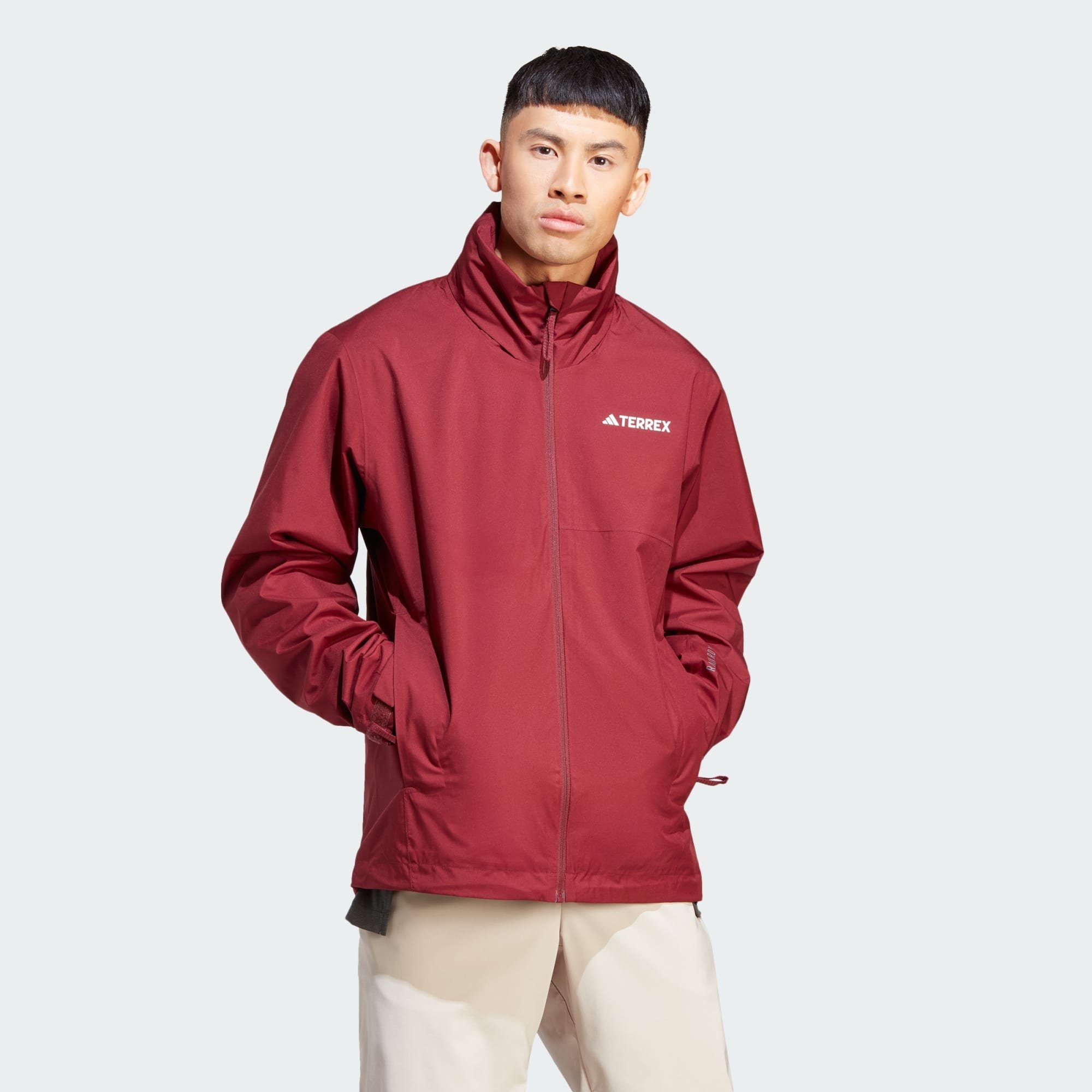 adidas TERREX Outdoorjacke TERREX MULTI RAIN.RDY 2-LAYER REGENJACKE Shadow Red / White | Jacken