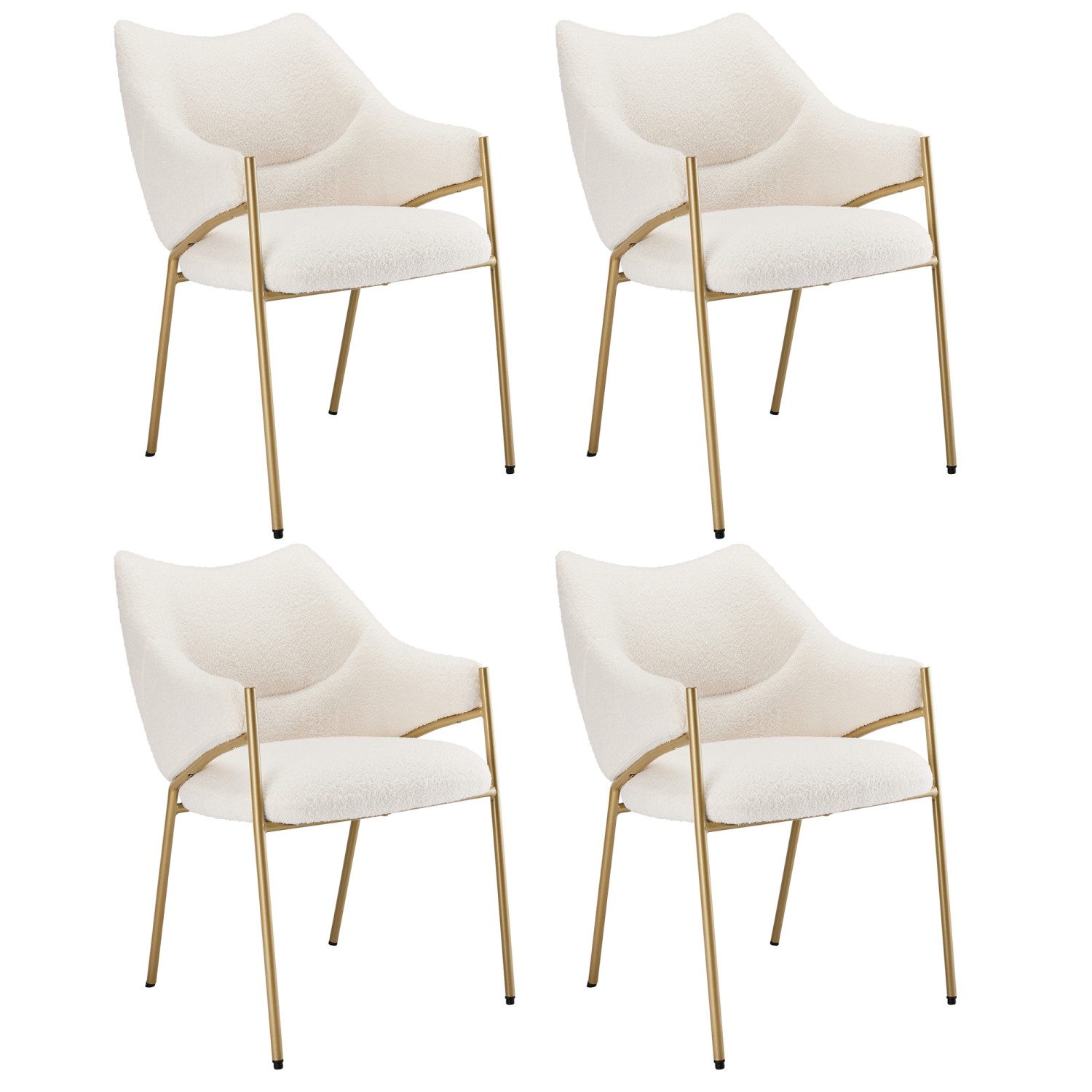 Flieks Polsterstuhl (Set, 4 St), Esszimmerstuhl Wohnzimmerstuhl mit Armlehn günstig online kaufen