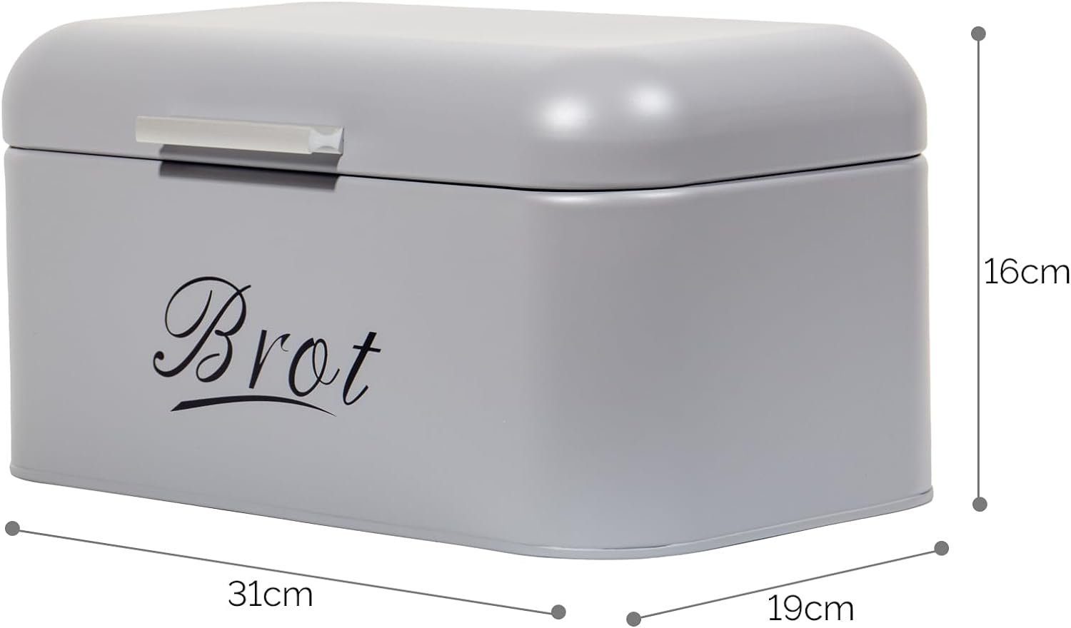 Zedelmaier Brotkasten Brotkasten aus Metall,Brot Lange Aufbewahren,Retro Brot Box mit Deckel, (1-tlg., MBH001&2), Stapelbar Brotaufbewahrungsbox