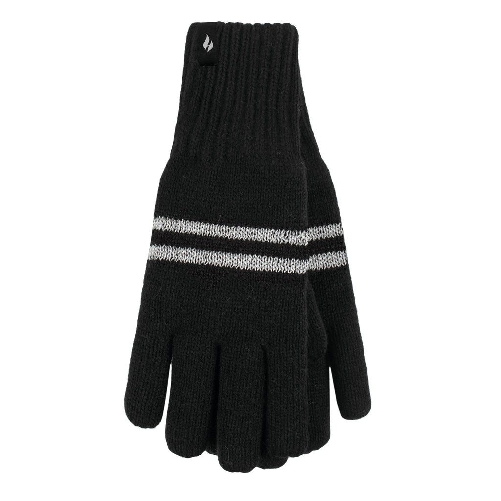 Heat Holders Skihandschuhe Herren-Handschuhe schwarz reflektierenden Streifen