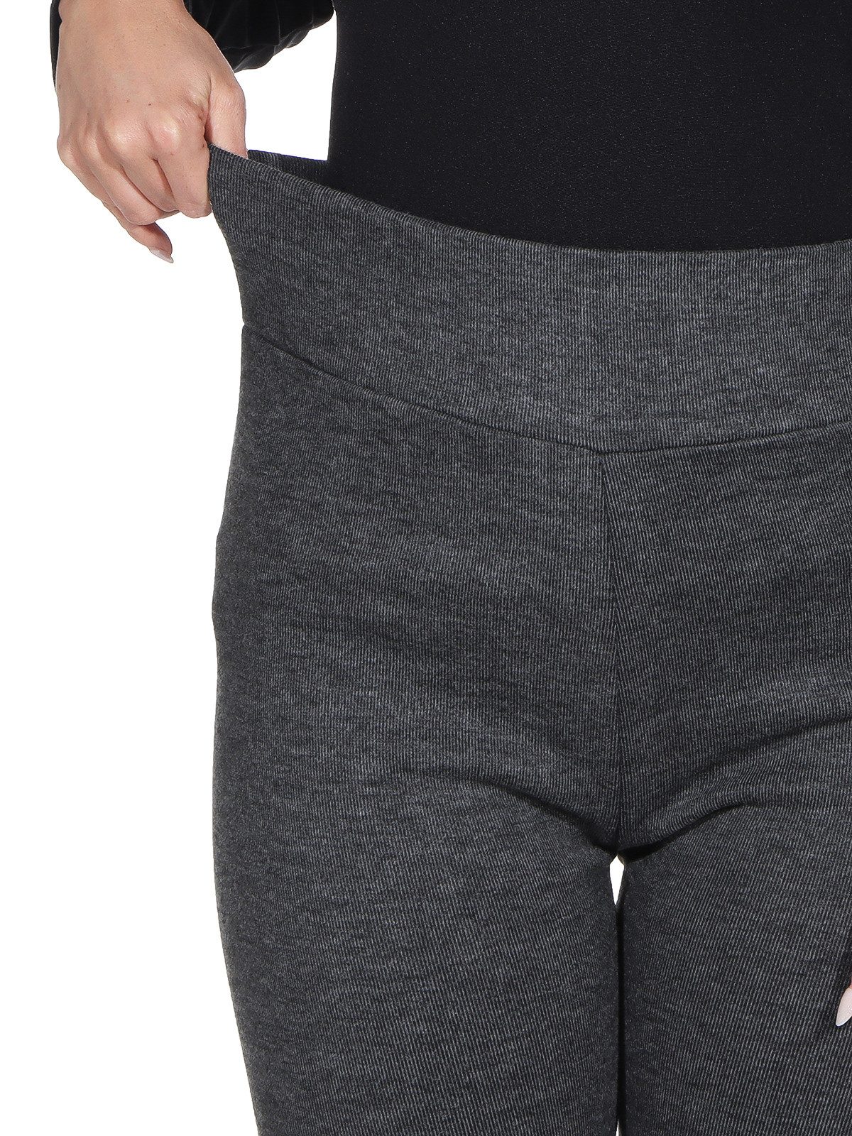 OriginalYou Thermoleggings Damen Leggings warme Thermo Leggings gefüttert Nadelstreifenoptik breiter und hoher Komfortbund, weiches Thermofleece