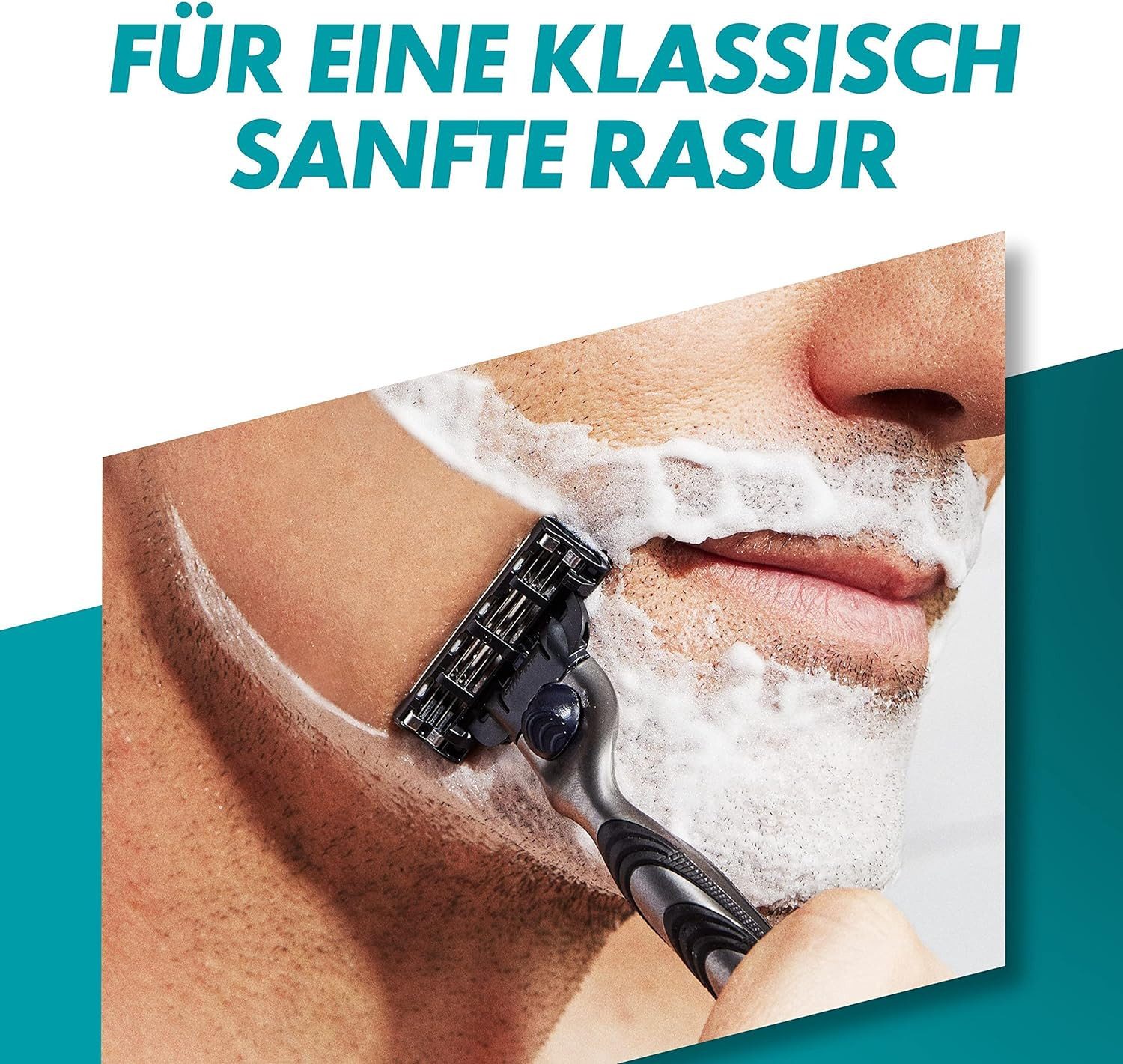 Gillette Rasierklingen Mach3 Rasurklingen Nassrasierer Ersatzklingen 3-fach-Klinge, 2-tlg., - 12 Klingen, Edelstahl, rostfrei