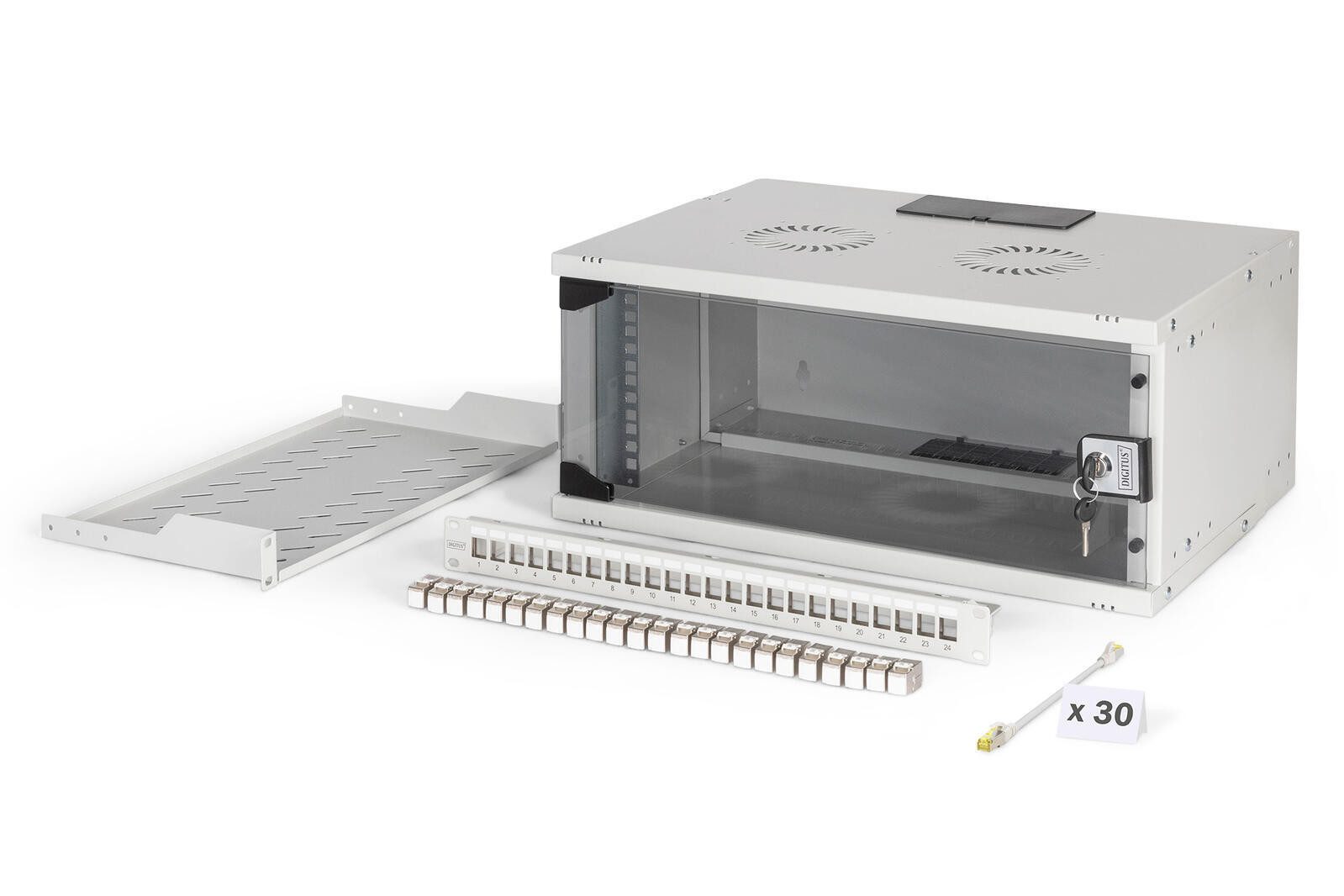 Digitus Netzwerkschrank Netzwerk-Set SOHO Pro, 483 mm (19) - 4HE, 540 x 4