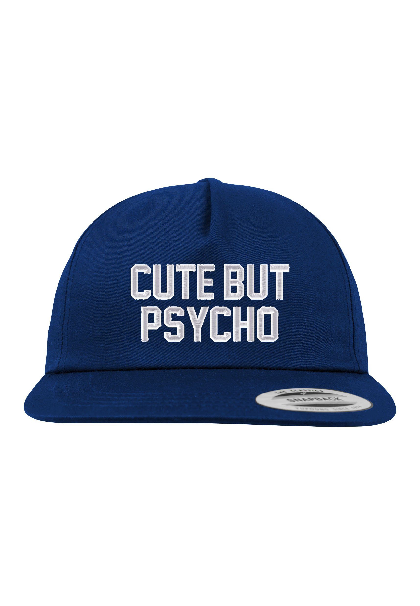 Youth Designz Baseball Cap Cute but Psycho Unisex Snapback Cap mit modischer Logo Stickerei Navy