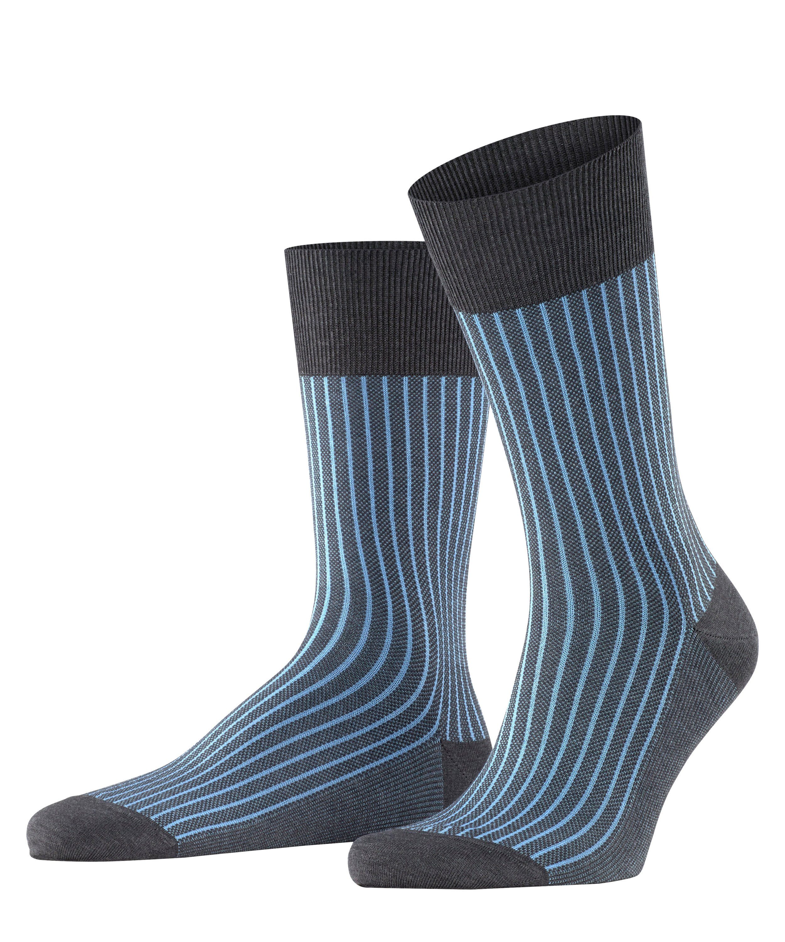 FALKE Socken (3098) mel. anthracite Oxford (1-Paar) Stripe