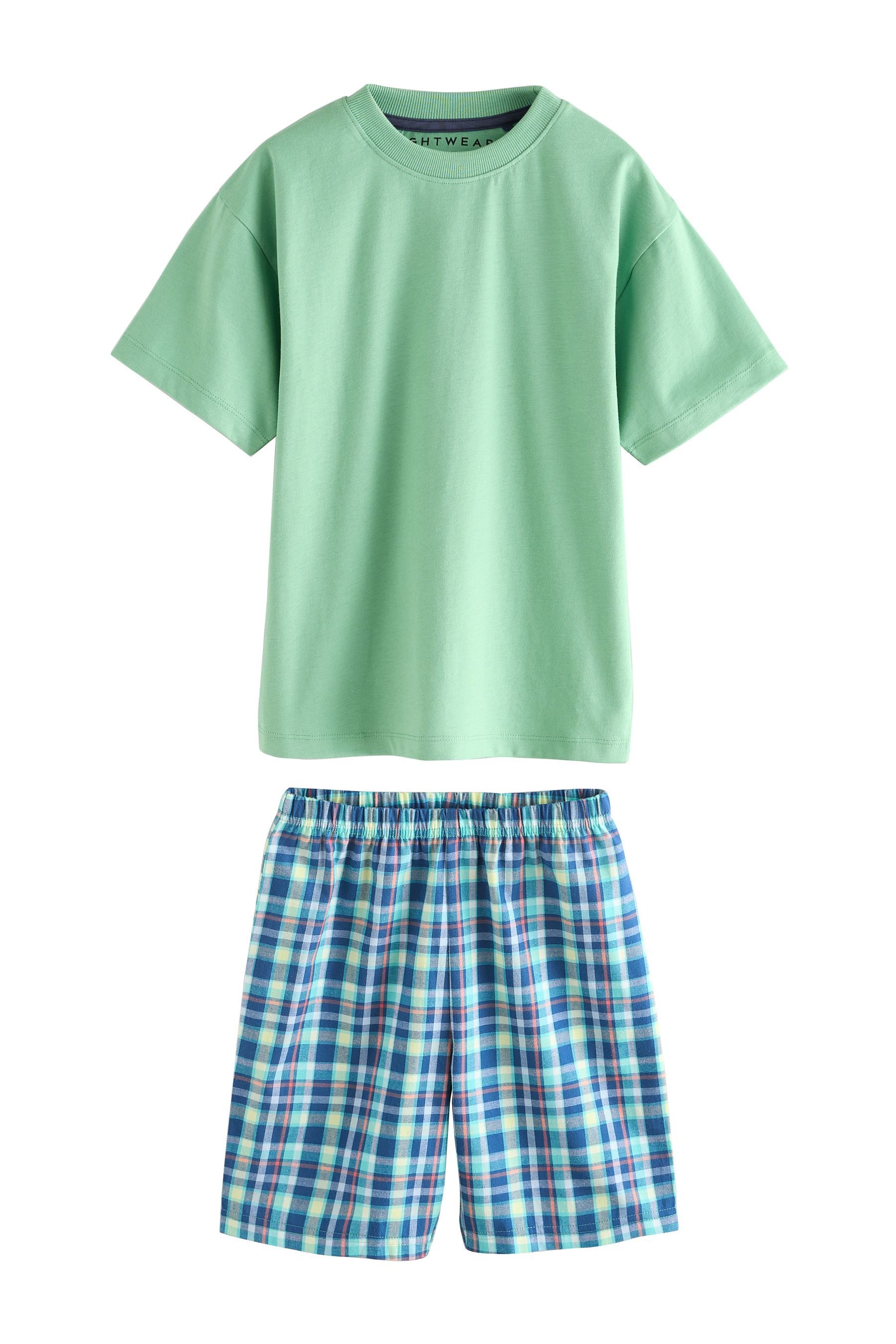 Next Pyjama Karierte kurze Schlafanzüge, 2er-Pack (4 tlg)