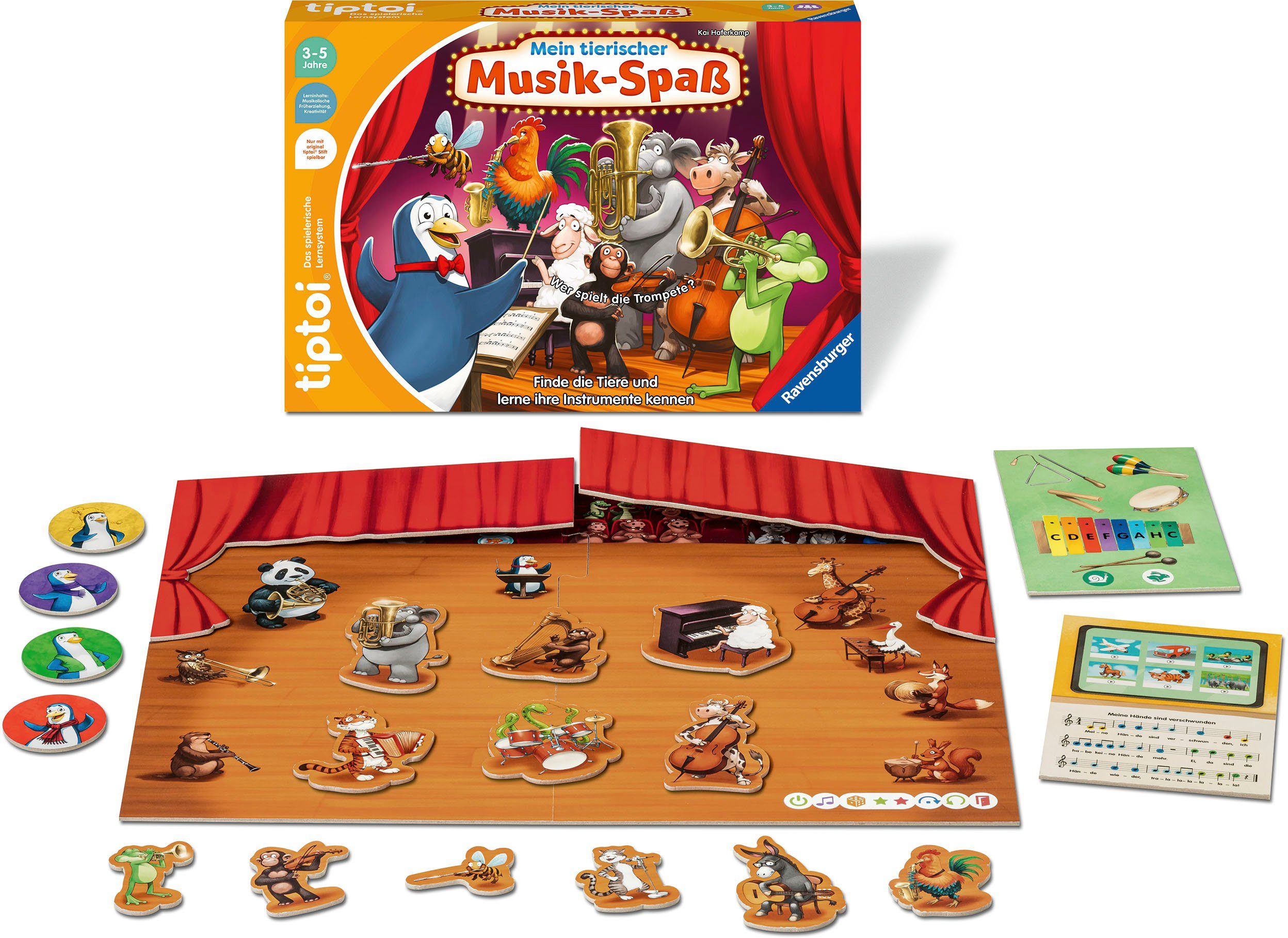 Ravensburger Spiel tiptoi® Mein tierischer Musik-Spaß, Kinderspiel, Made in Europe