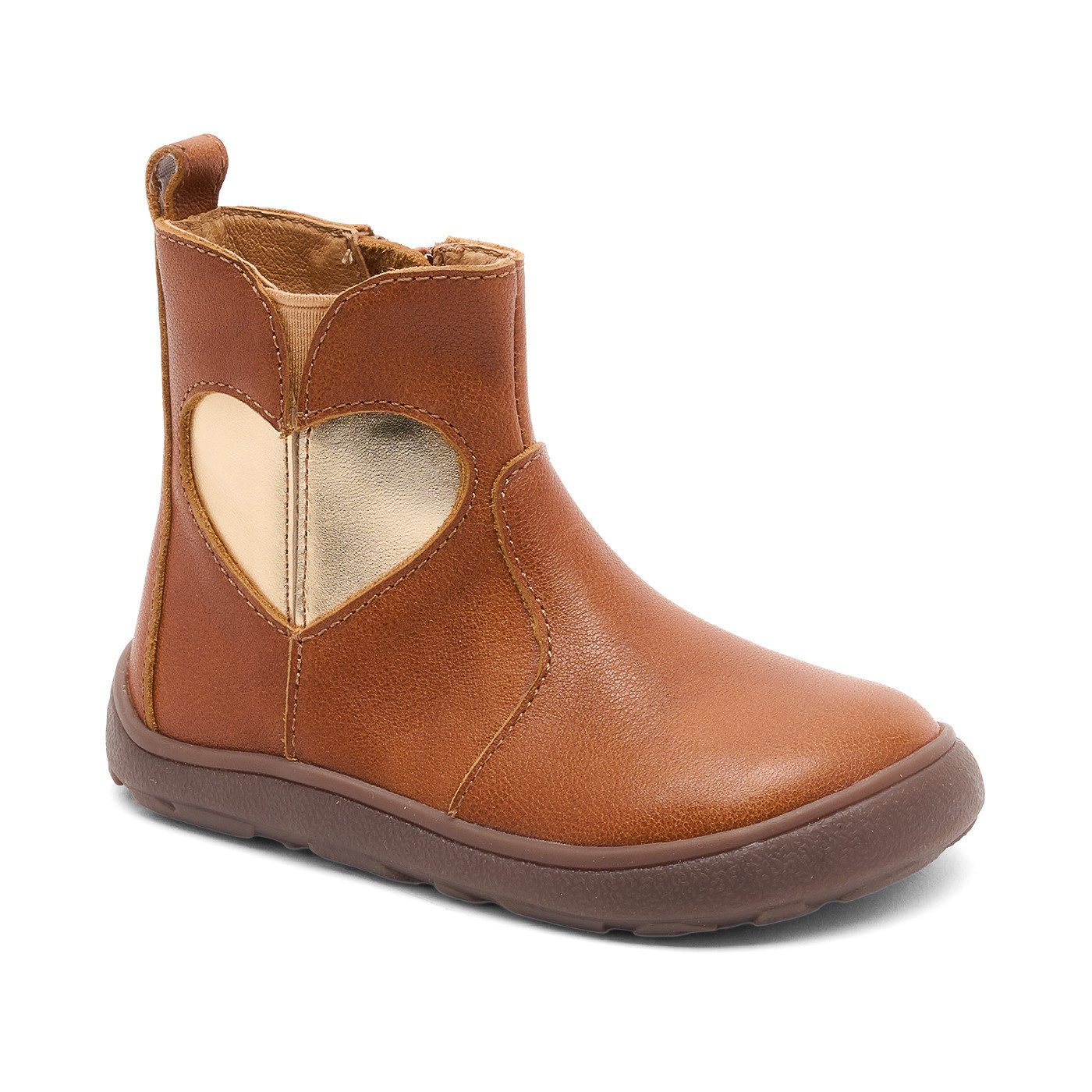 Bisgaard barefoot runa Barfußschuh Winterboots, Stiefelette mit Metallic-Herzchen-Motiv seitlich