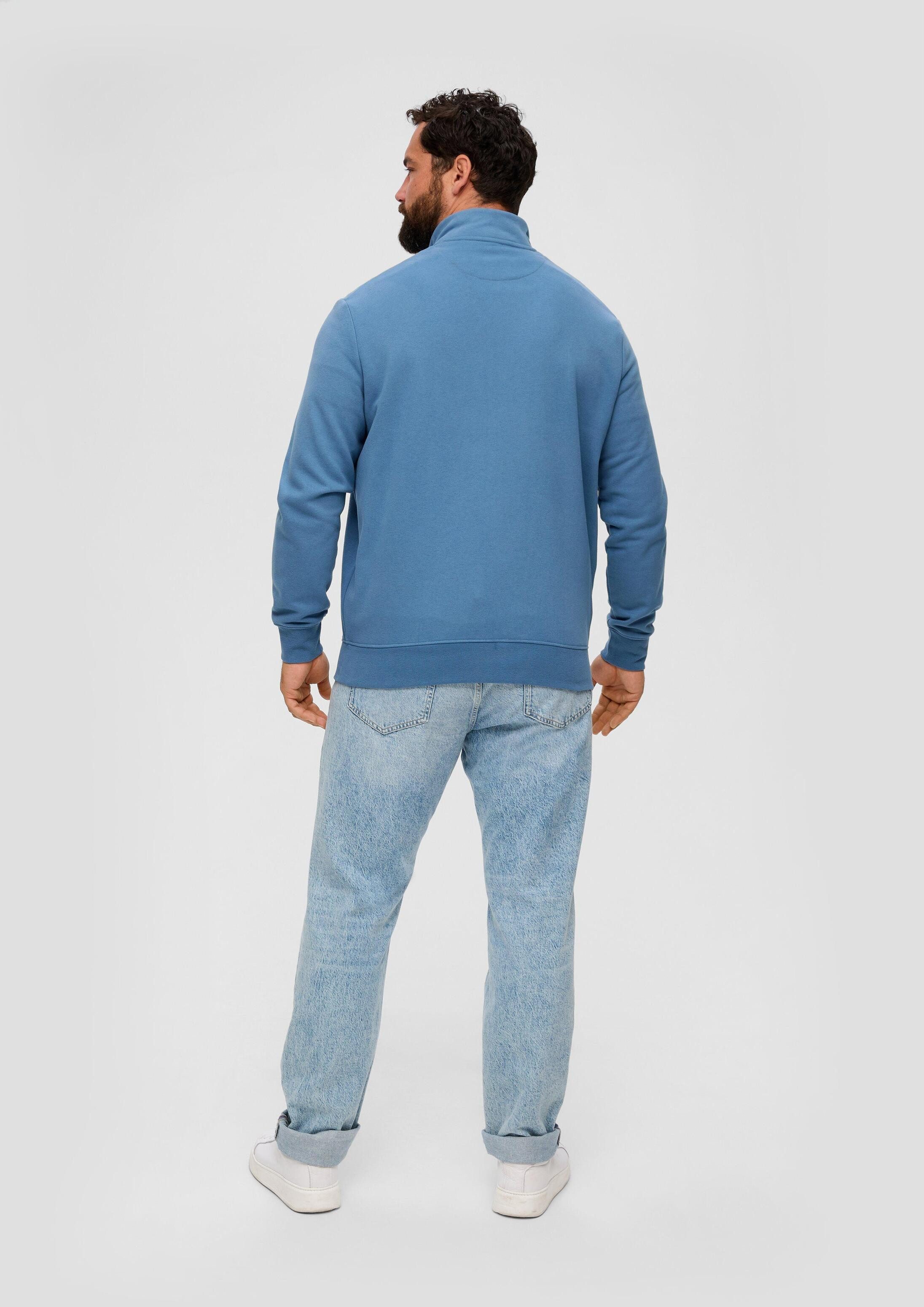 s.Oliver Sweatjacke Sweatshirt Jacke Sweatshirt Jacke mit Stehkragen