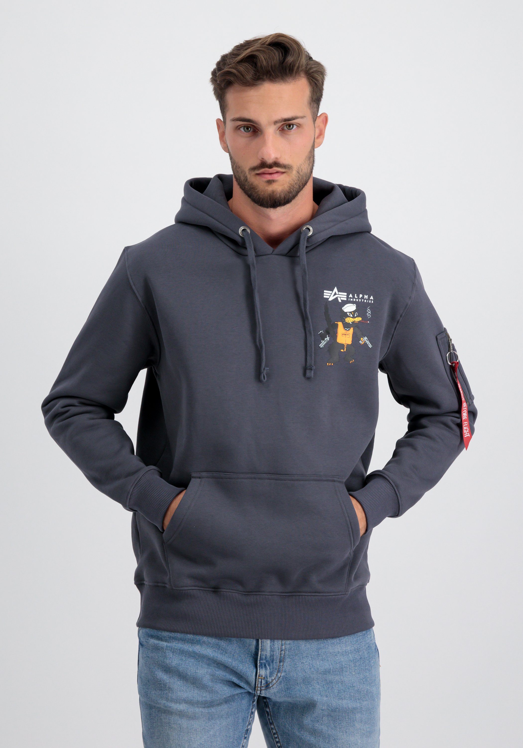 Men Hoodies Hoody Alpha Industries PB Industries Hoodie Alpha Squadron -