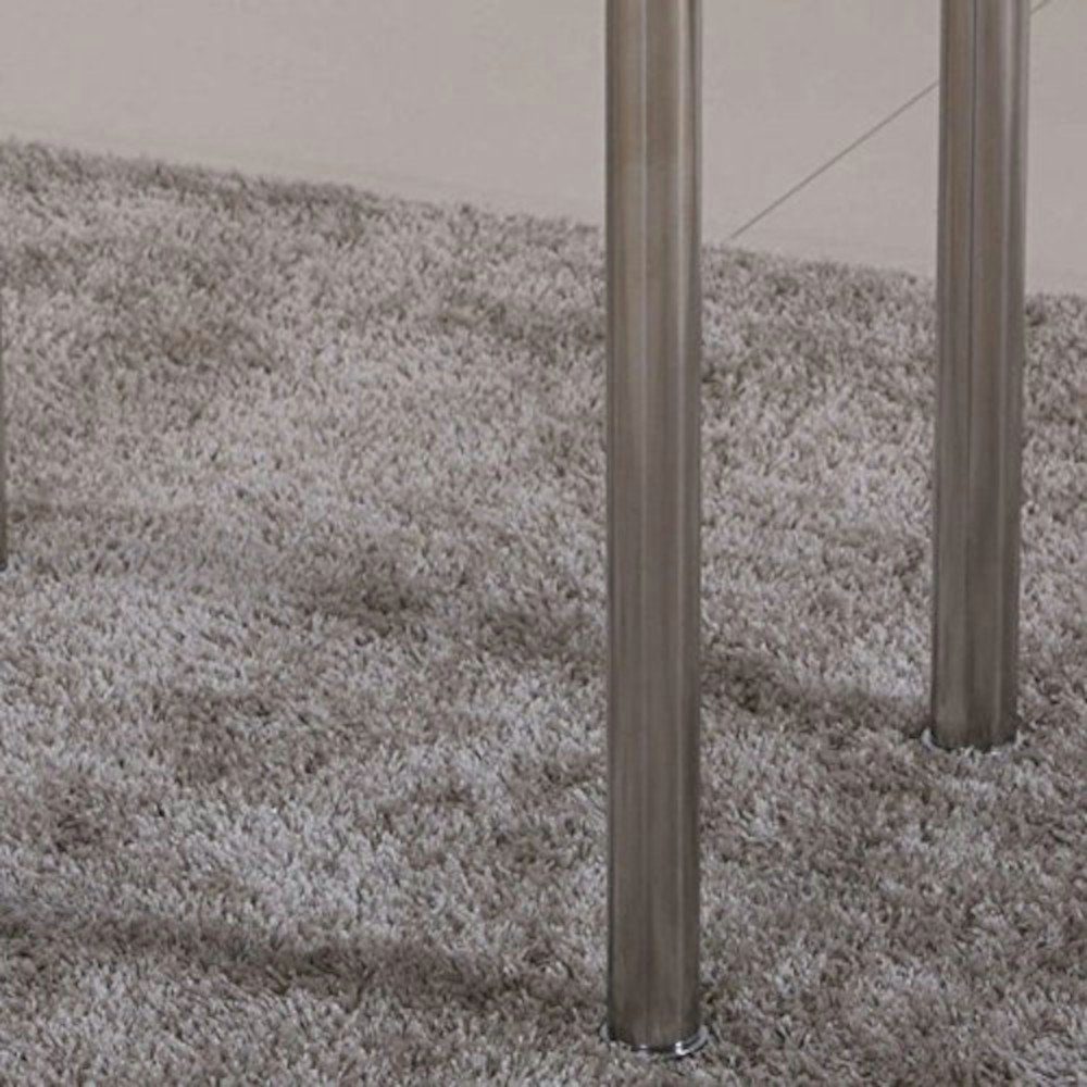 HOOZ Esstisch aus Glas mit 6 mm Sicherheitsglas & Facettenschliff 90 x 60 x 75cm (Glastisch, 1-St., zusätzlicher Stauraum), schwarze Ablagefläche – Bild 5 von 5