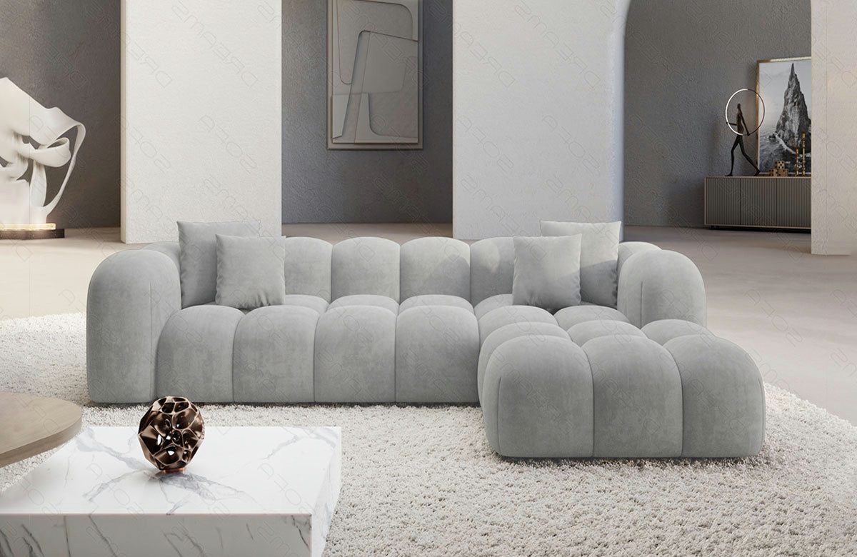 Sofa Dreams Ecksofa Stoffsofa Eckcouch Polster Eck Sofa Formentera L Form kurz Stoff, Loungesofa