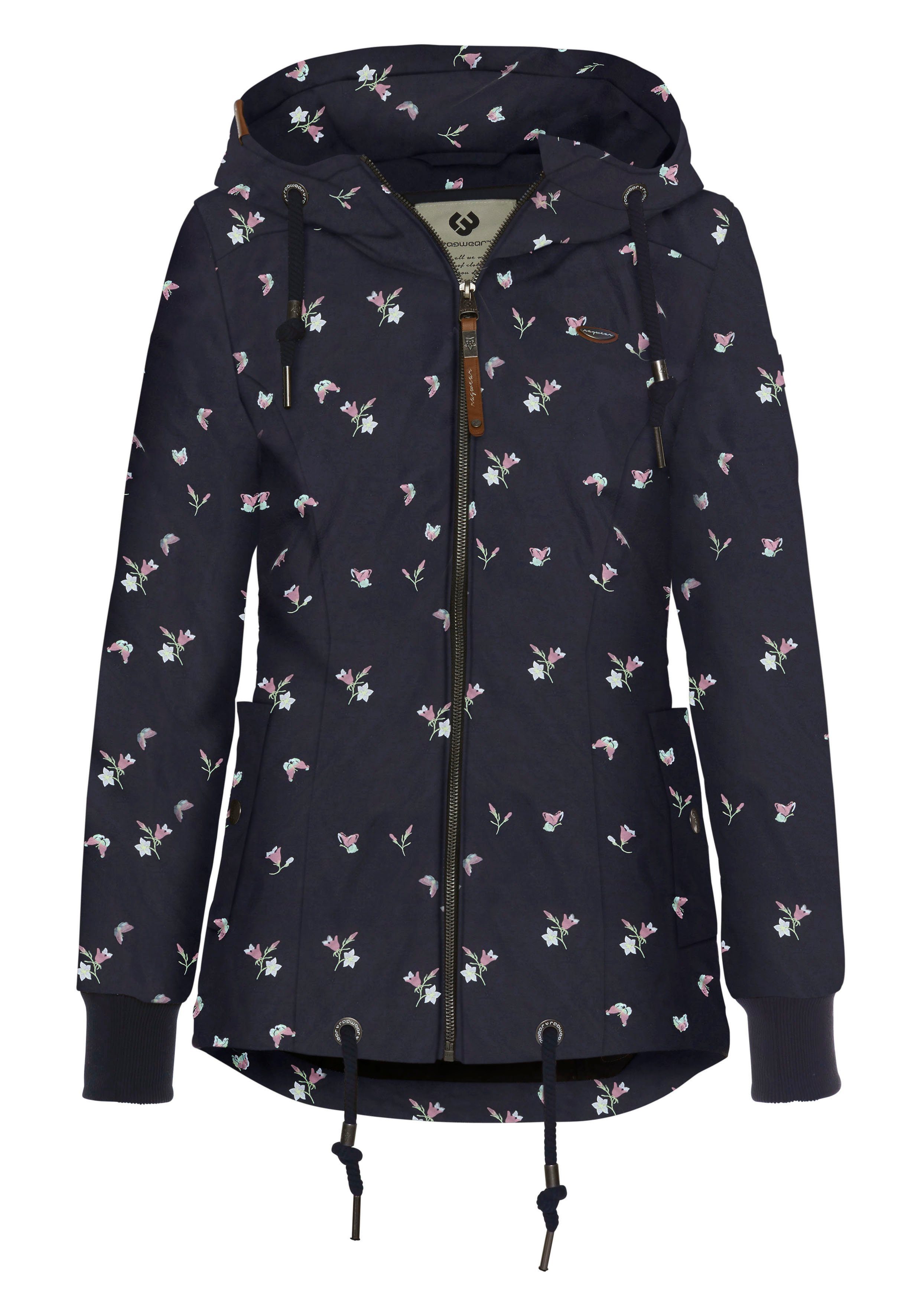 Ragwear Outdoorjacke Kapuze Übergangs-Style 2028 DANKA Urban mit navy Streetwear